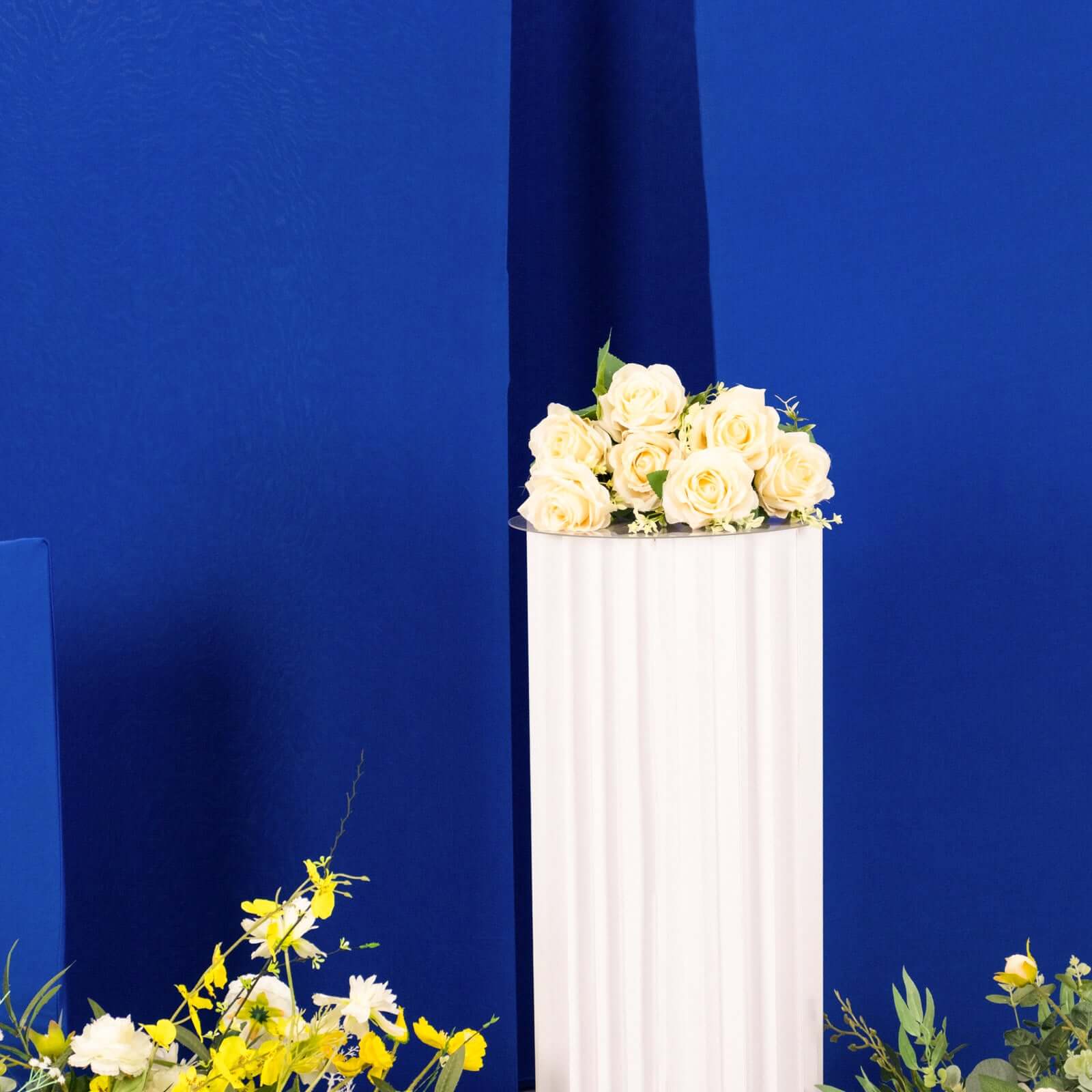 Set of 4 Custom-Fitted Matte Royal Blue Spandex Half Moon Wedding Arch Backdrop Covers - 2.5ft, 5ft, 6ft, 7ft