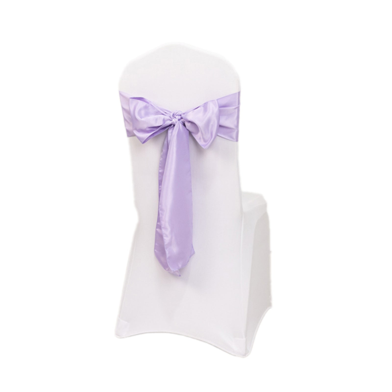 5-Pack Lavender Lilac Lamour Satin Chair Sashes - Elegant & Reusable Decor