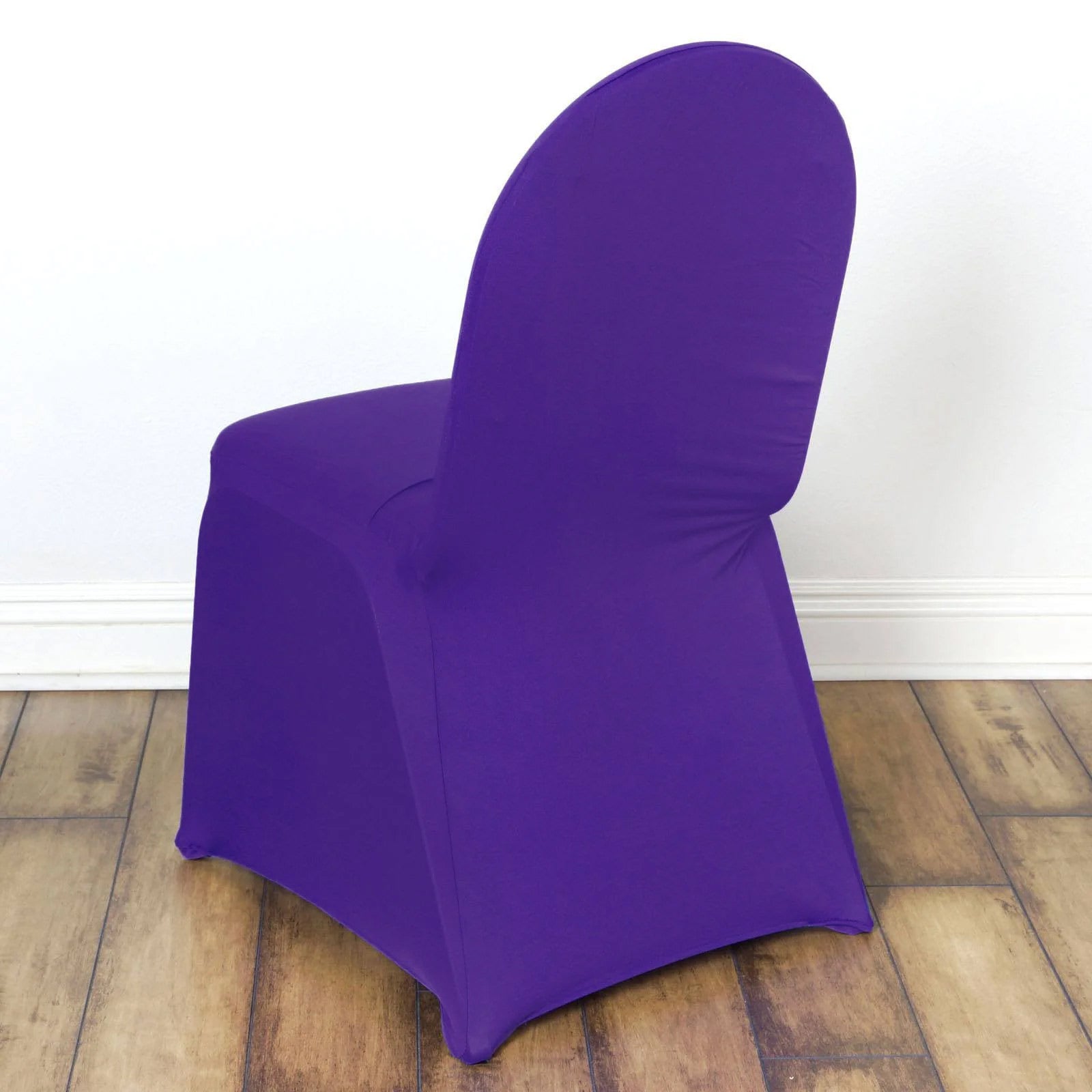 10-Pack Purple Spandex Banquet Chair Covers - Durable, Reusable & Stretchable