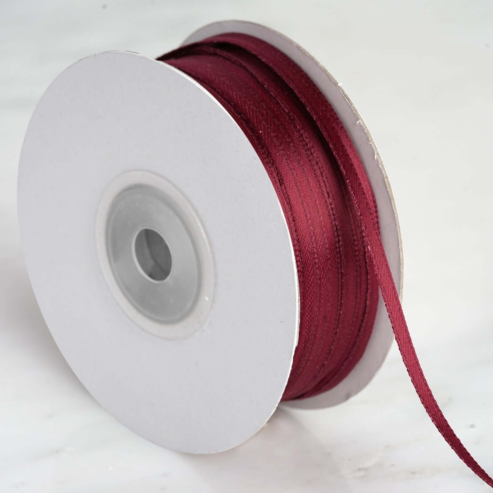 100 Yards 1/8 Inch Burgundy Single Face Satin Ribbon for Various DIY Crafts