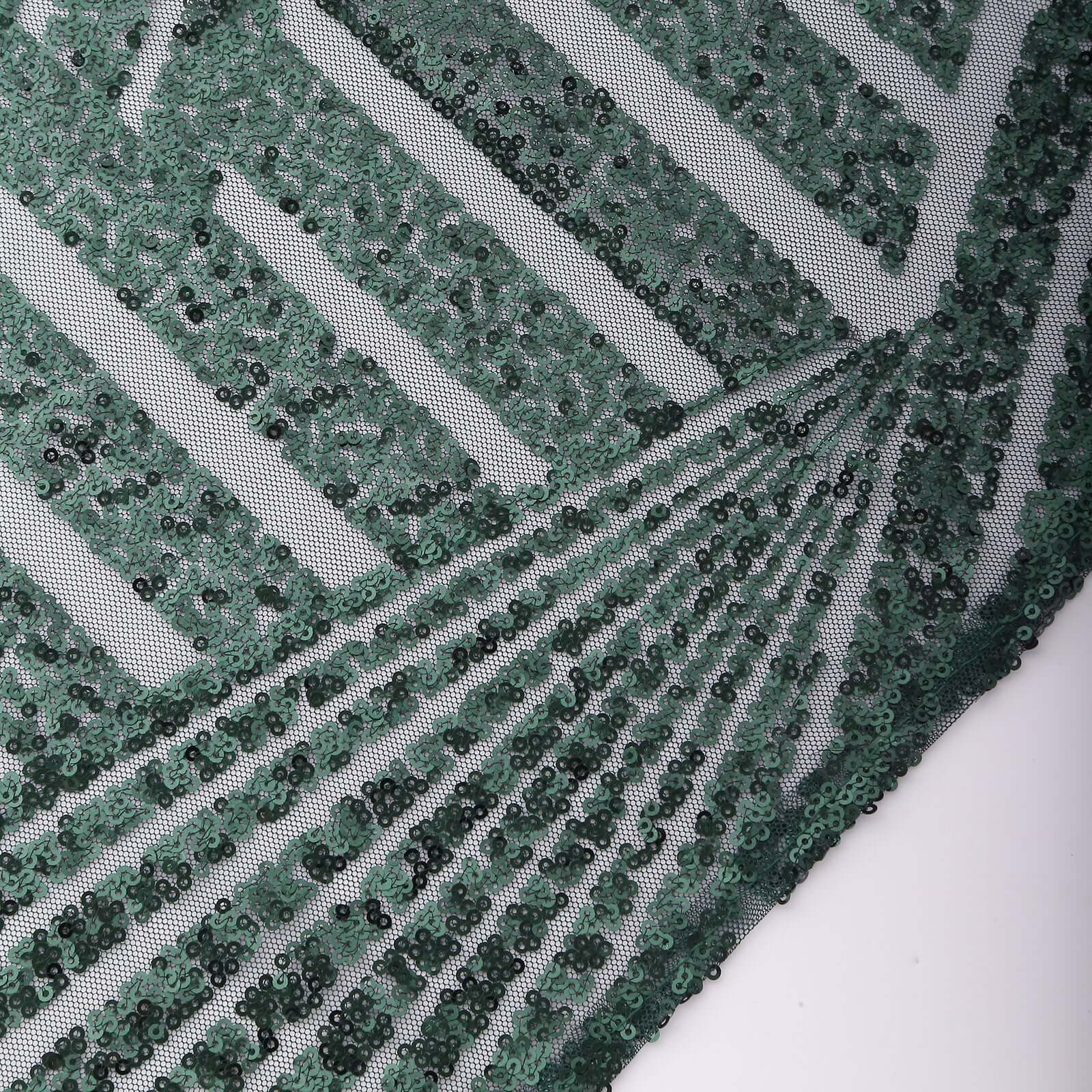 Get Reusable Diamond Pattern Sequin Dinner Napkins in Hunter Emerald Green, 20x20 Size