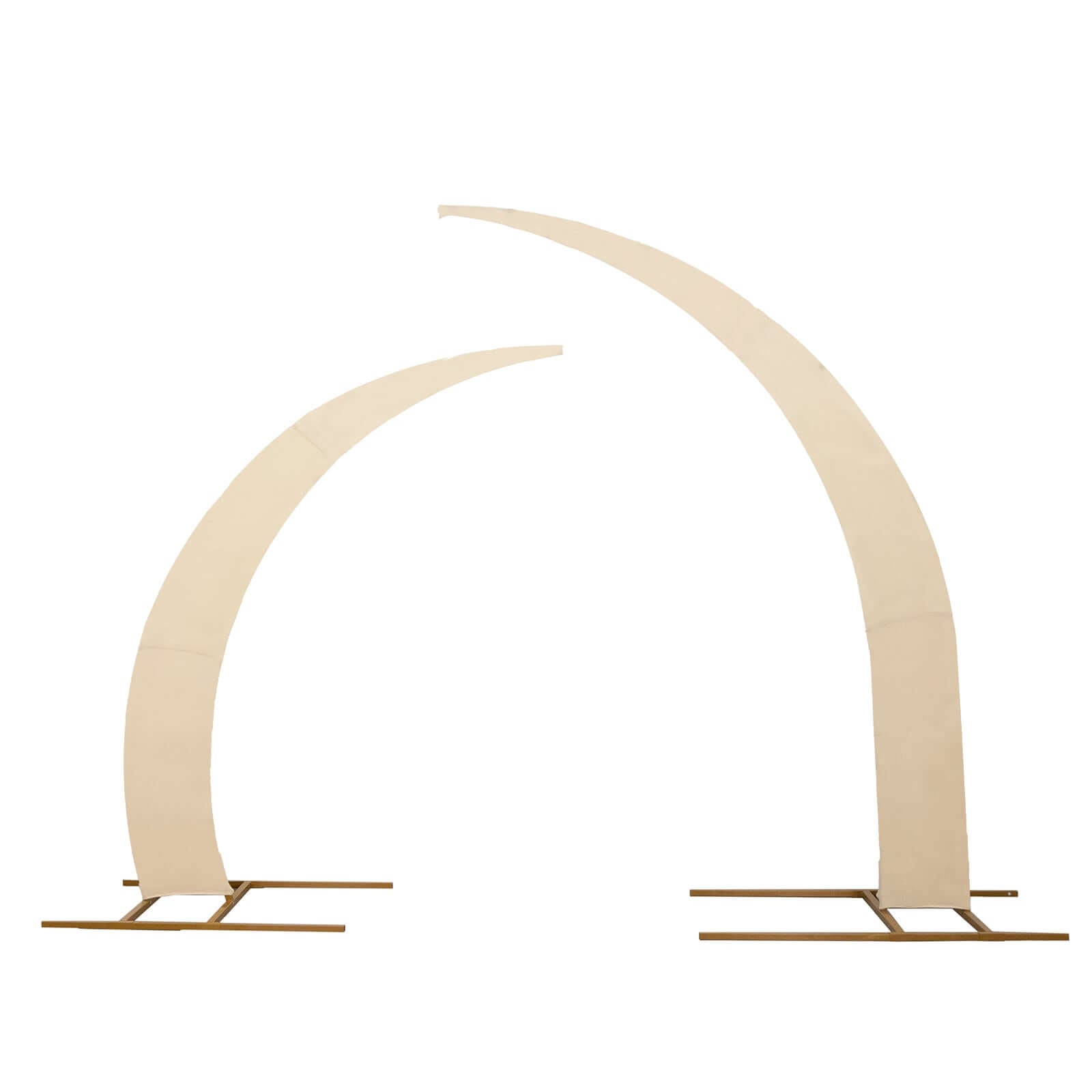 Special Offer! Set of 2 Beige Spandex Wedding Arch Backdrop Covers for 6.5ft & 8ft Stands