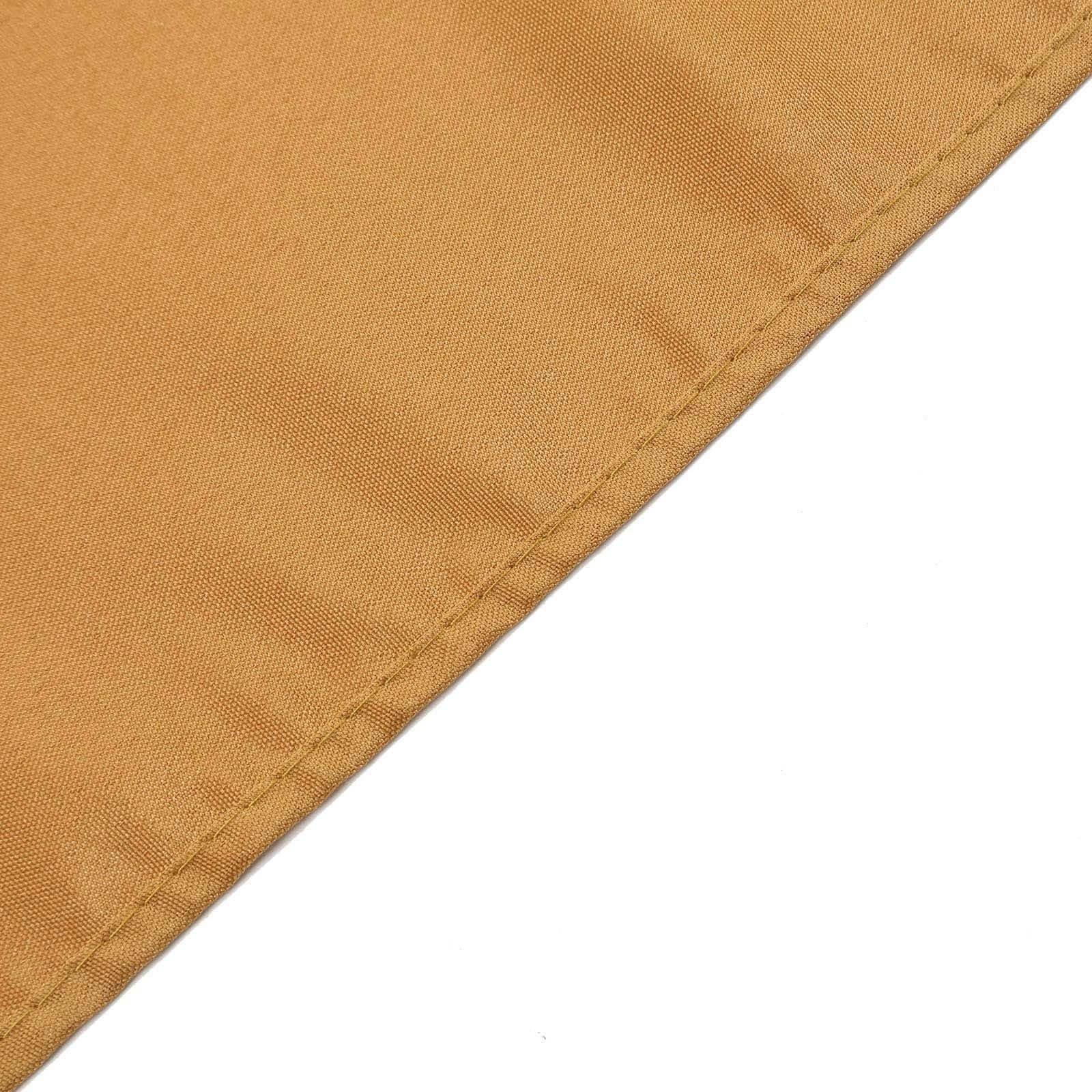 Gold 90-Inch Round Polyester Tablecloth: Stain & Wrinkle-Resistant for Party & Gatherings, Ideal Deal!