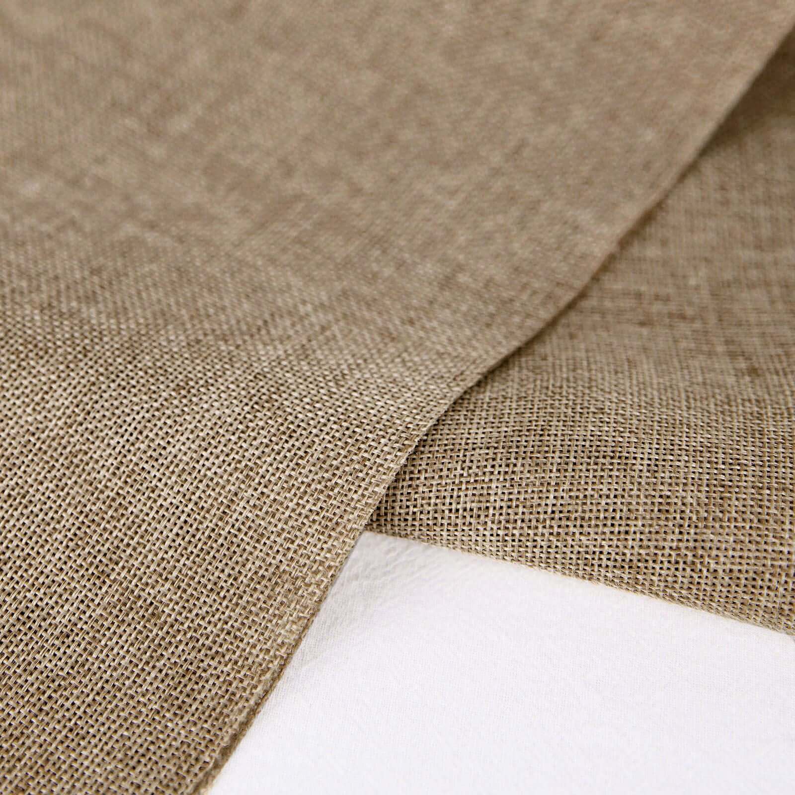 54-Inch Wide, 10-Yard Natural Faux Burlap Fabric Roll for DIY Crafts