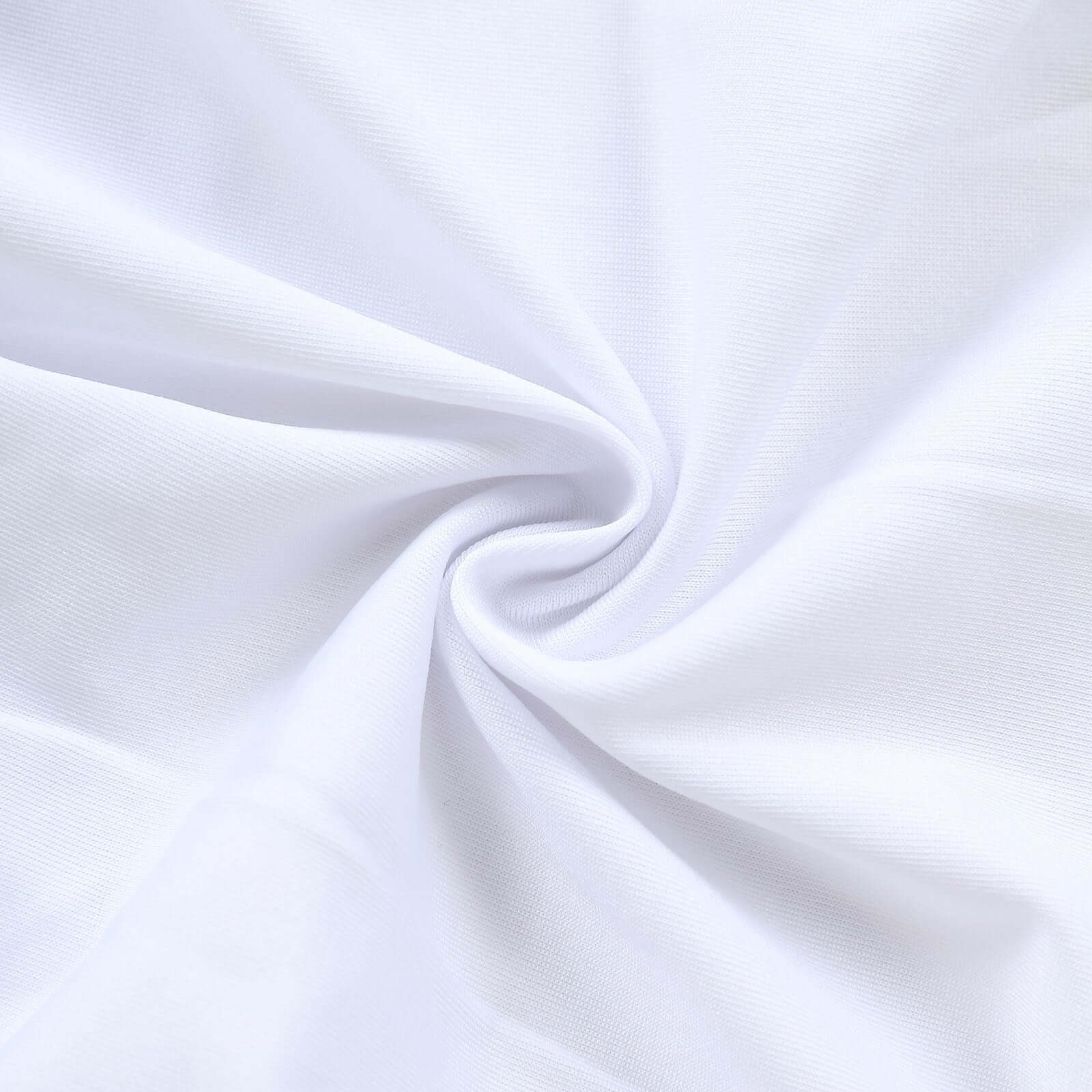 2-Piece White Spandex Wedding Arch Covers - 6ft & 8ft, Ideal for Round Top & Double Arch Stands