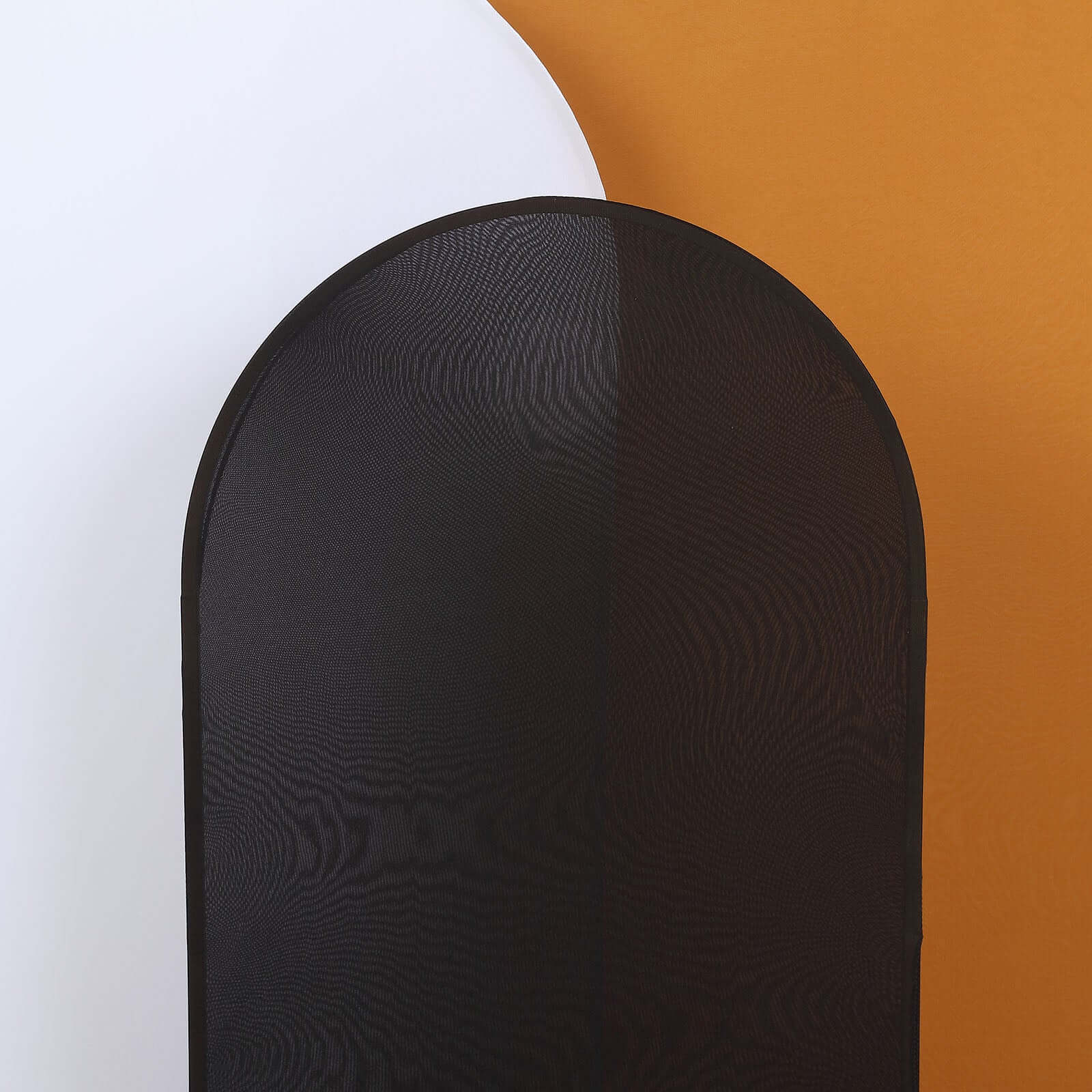 Exclusive 5ft Matte Black Spandex Fitted Cover for Round Top Wedding Arch