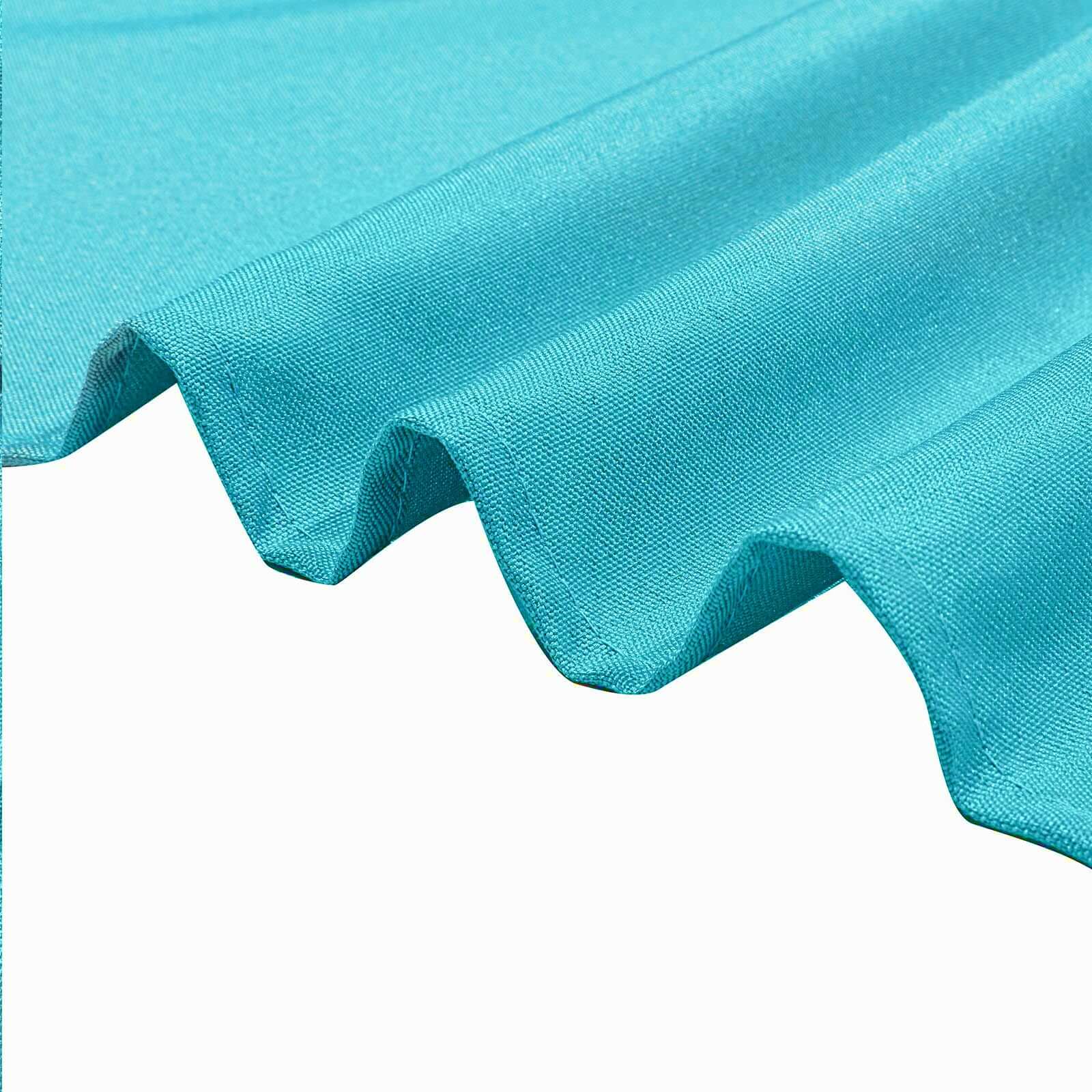 Turquoise 90x90 Polyester Square Table Overlay - Wrinkle-Free & Durable