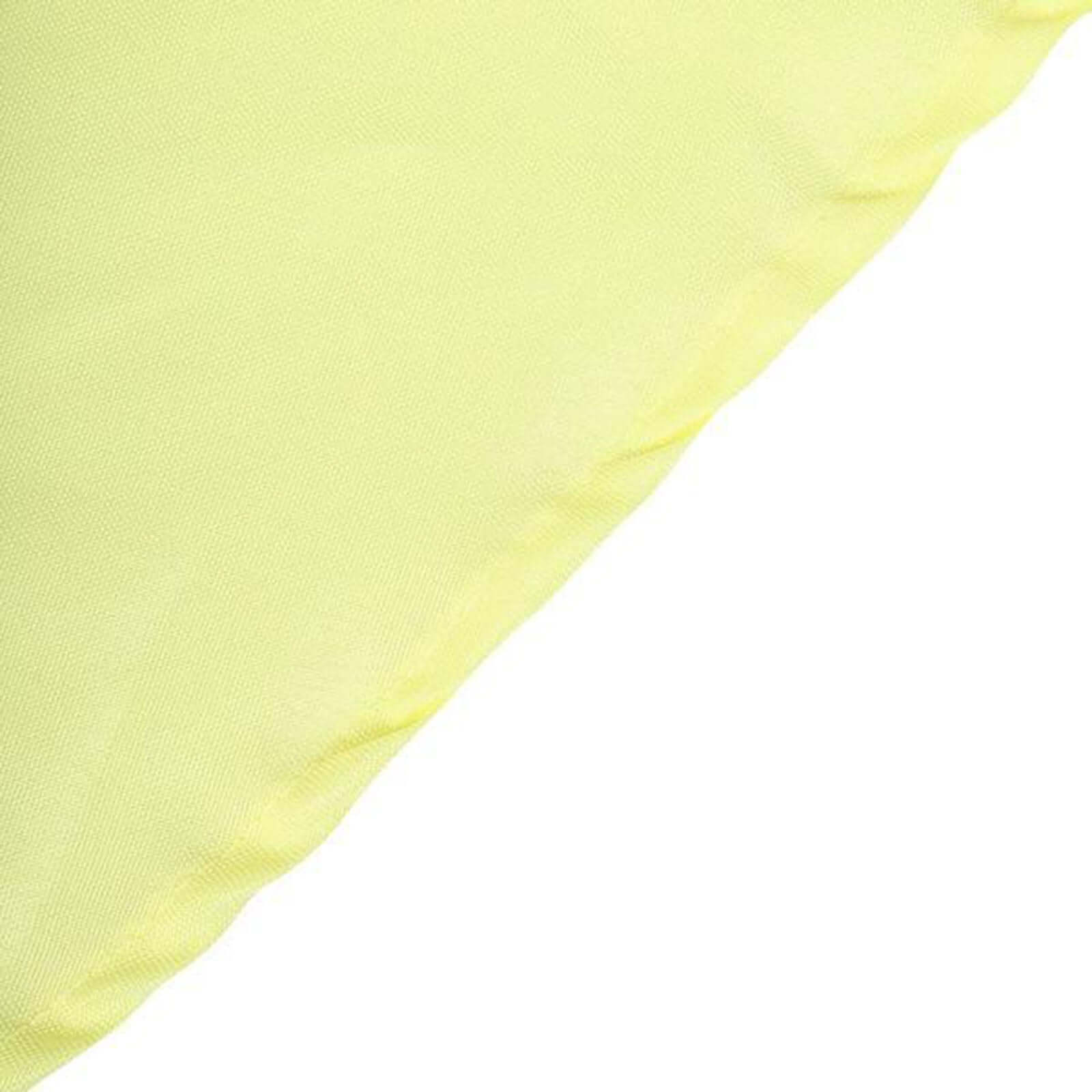 Wrinkle-Resistant Yellow Polyester 108-Inch Round Tablecloth