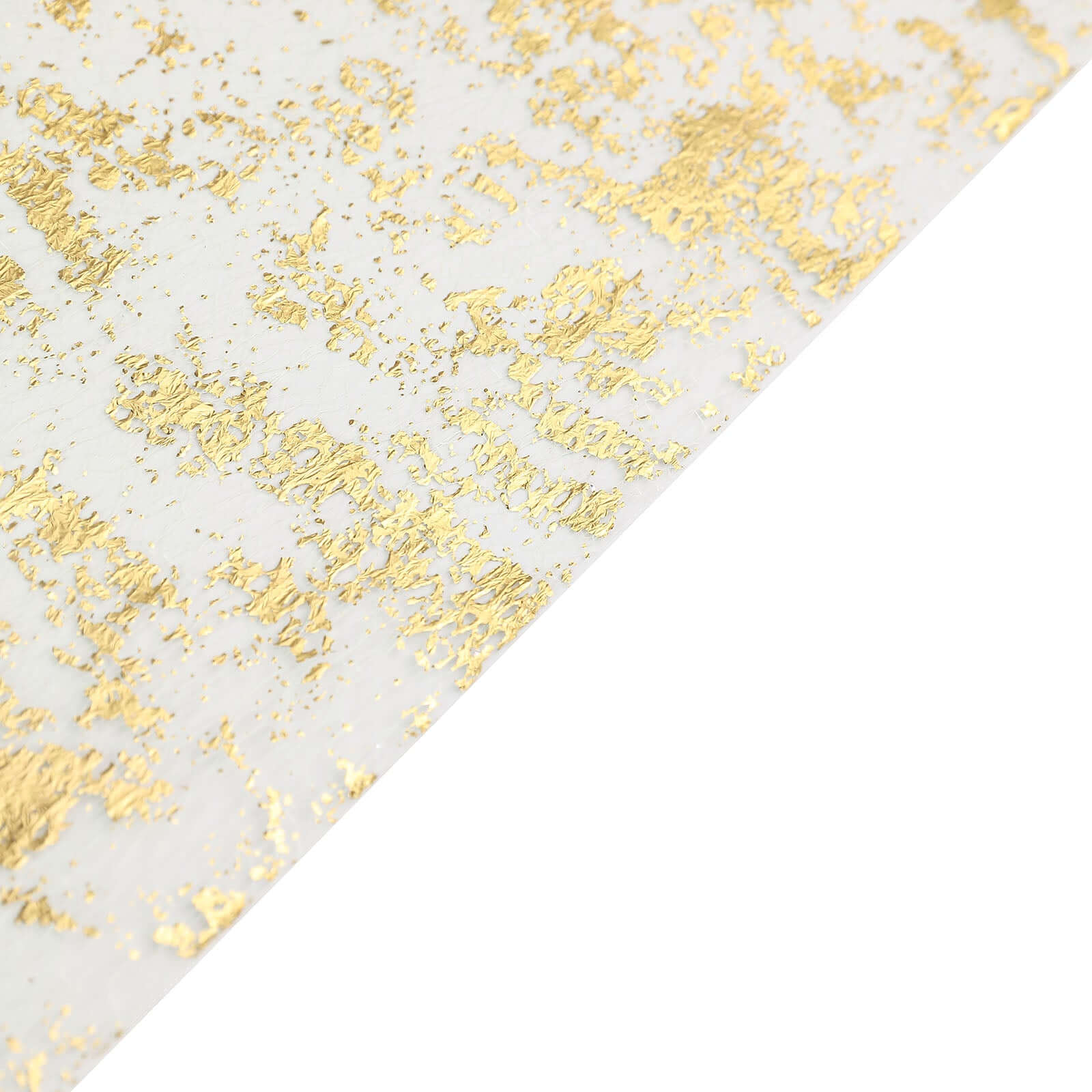 Hot! Disposable Metallic Gold Polyester Table Runner Roll with Distressed Foil Printing for Party Decor