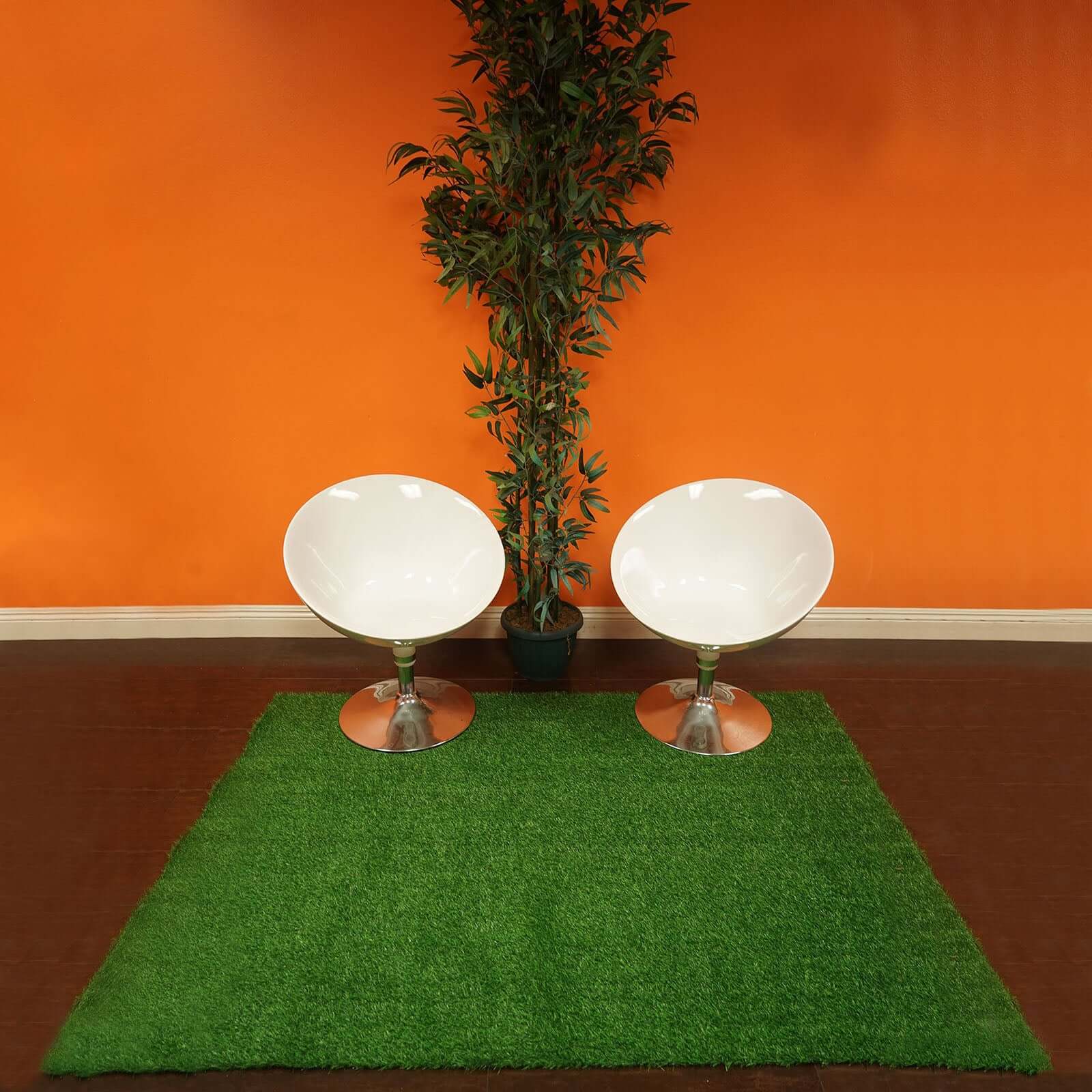5ftx3ft Green Synthetic Artificial Grass Rug for Indoor & Outdoor Landscape