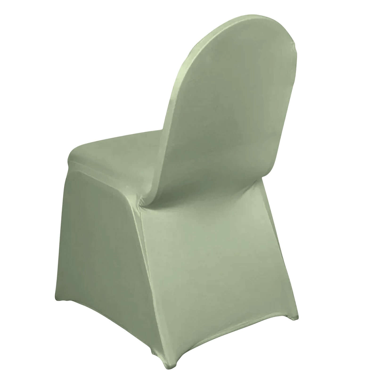 Stretch 160GSM Dusty Sage Green Spandex Slip-On Cover for Banquet Chairs