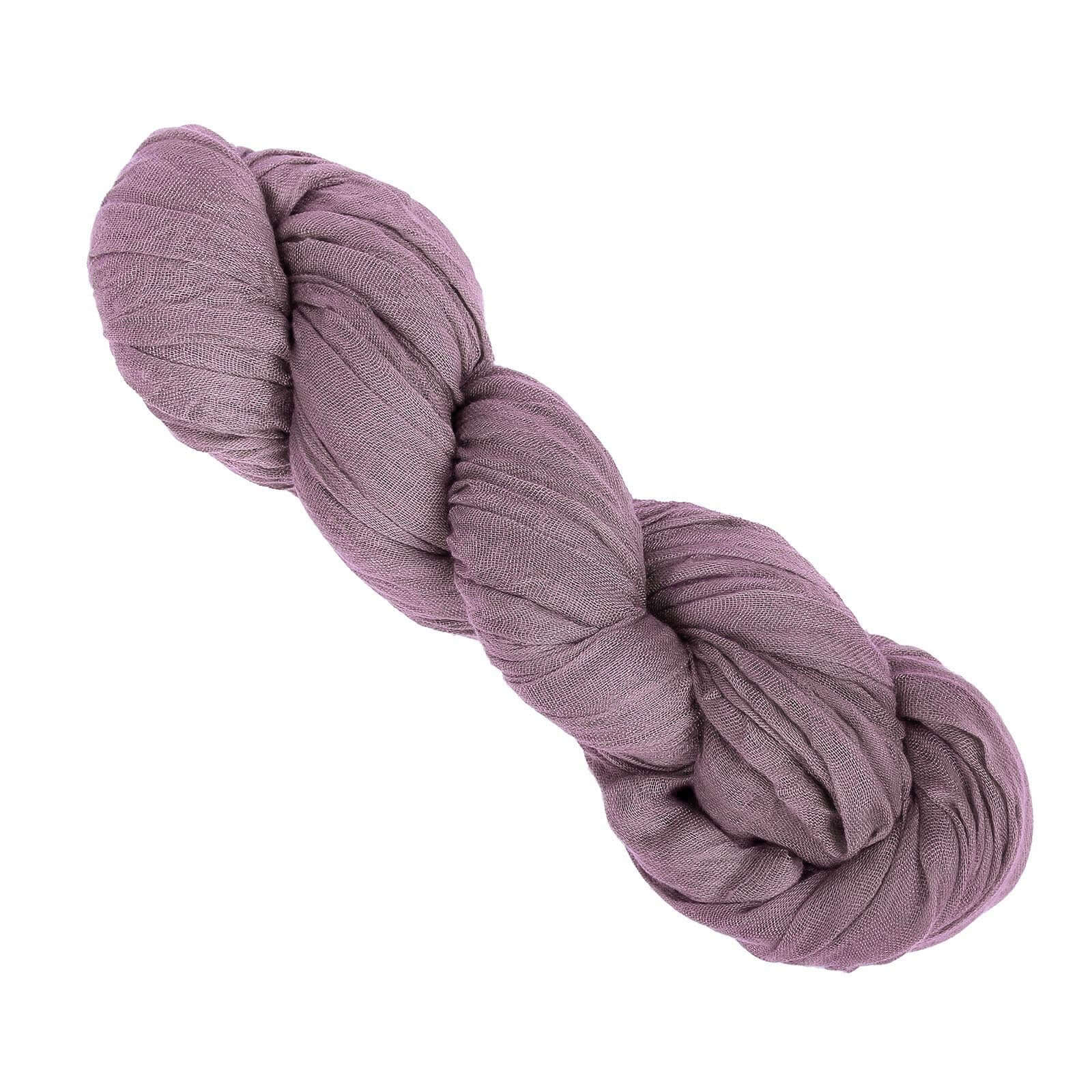 Exclusive Violet Amethyst Cheesecloth Gauze 10ft Table Runner for Rustic Boho Events