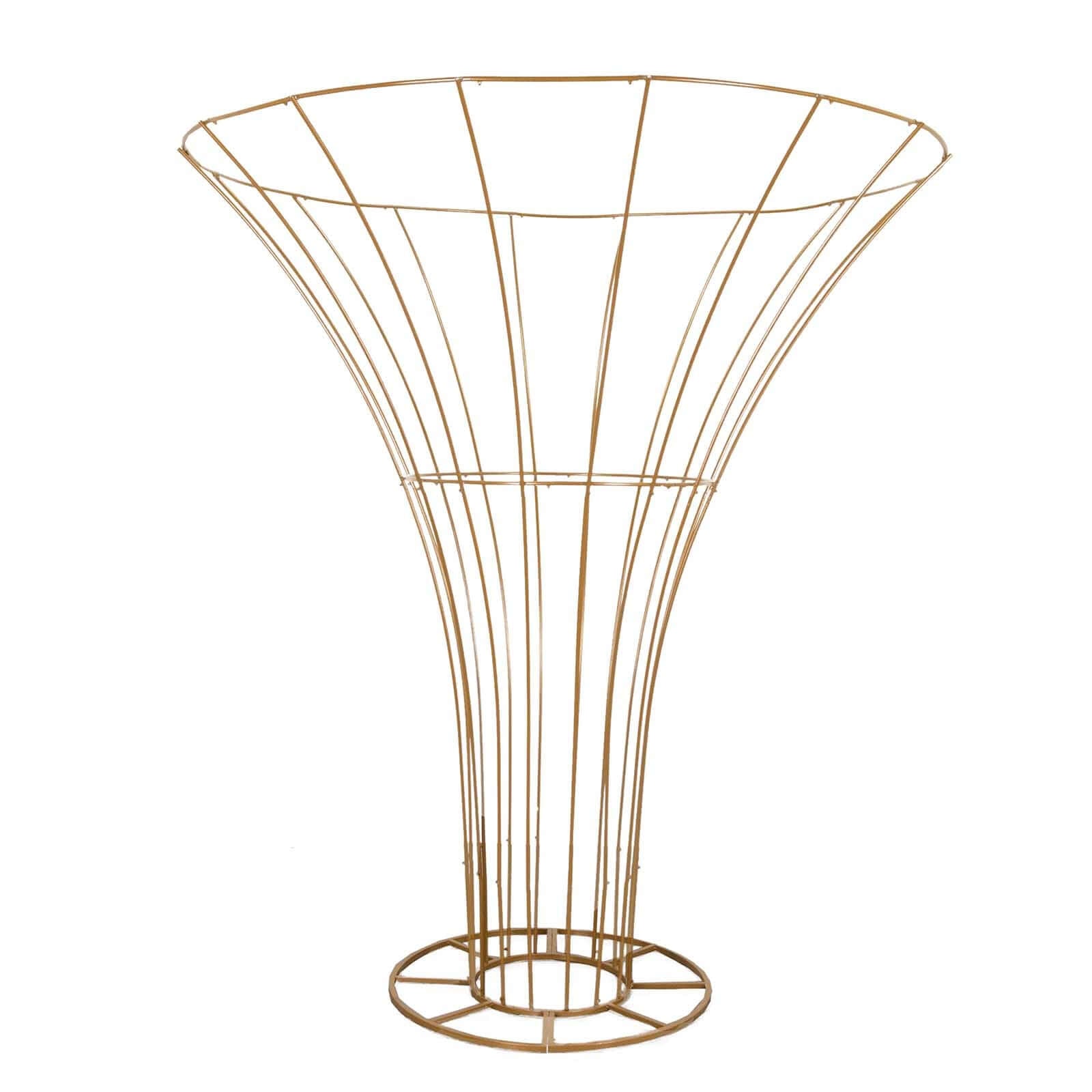 6.5ft Gold Blossom-Style Metal Floor Standing Wedding Floral Display Stand