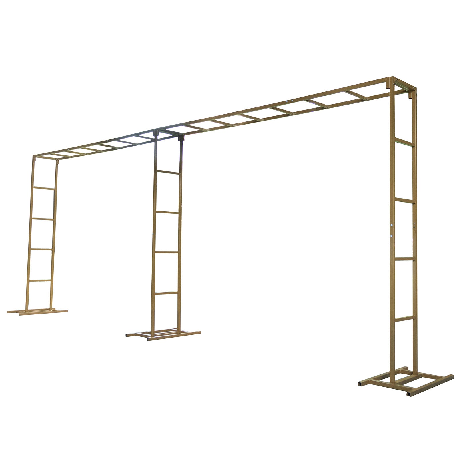 Get This Sturdy 6ft x 16ft Gold Freestanding Arbor for Floral Balloon Decor