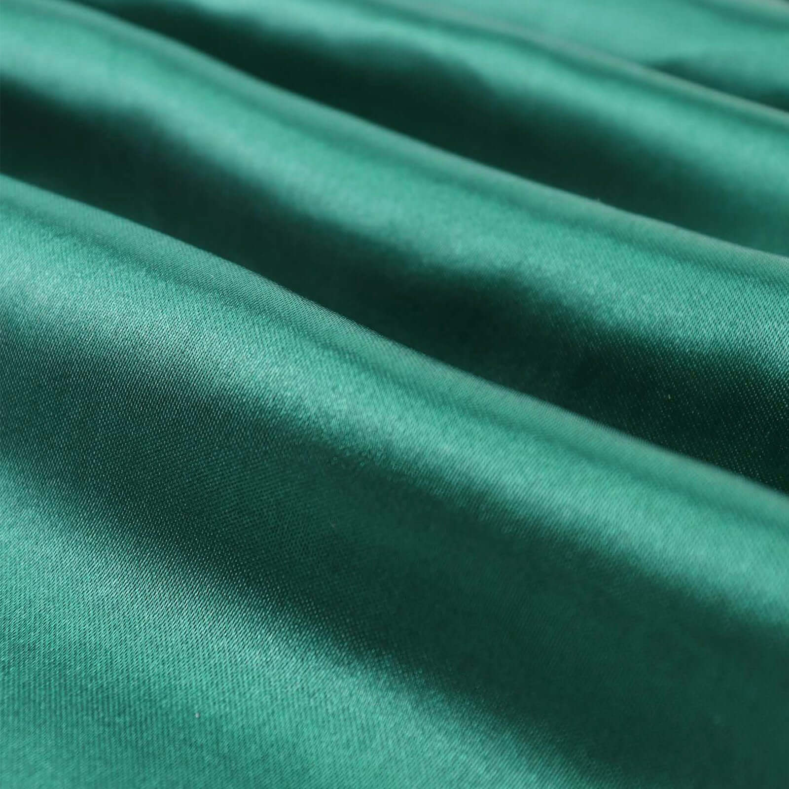 10-Yard by 54-Inch Hunter Emerald Green Satin Fabric Bolt - Ideal for DIY and Decor