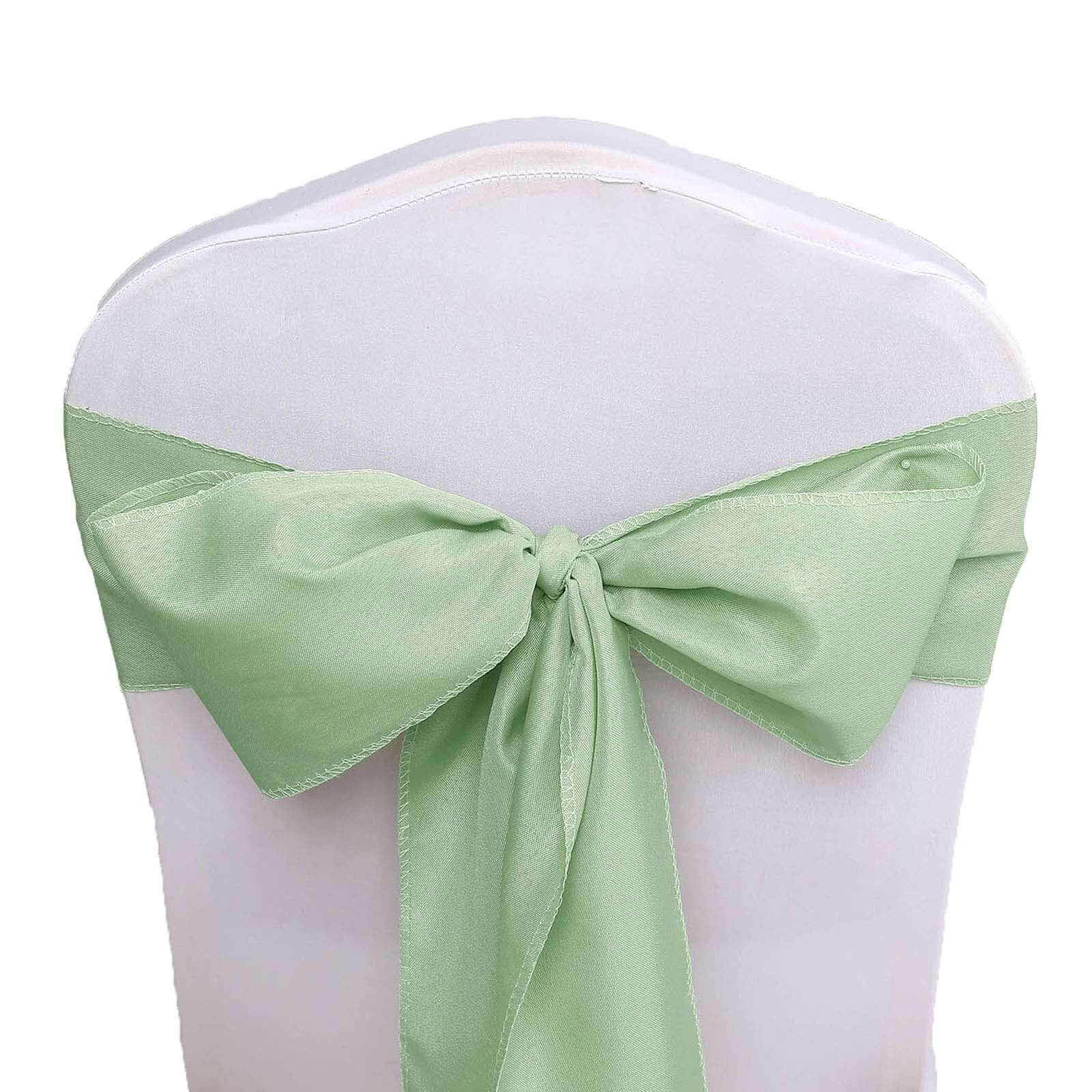 Hot Deal! 5-Pack Sage Green Polyester Chair Sashes 6x108