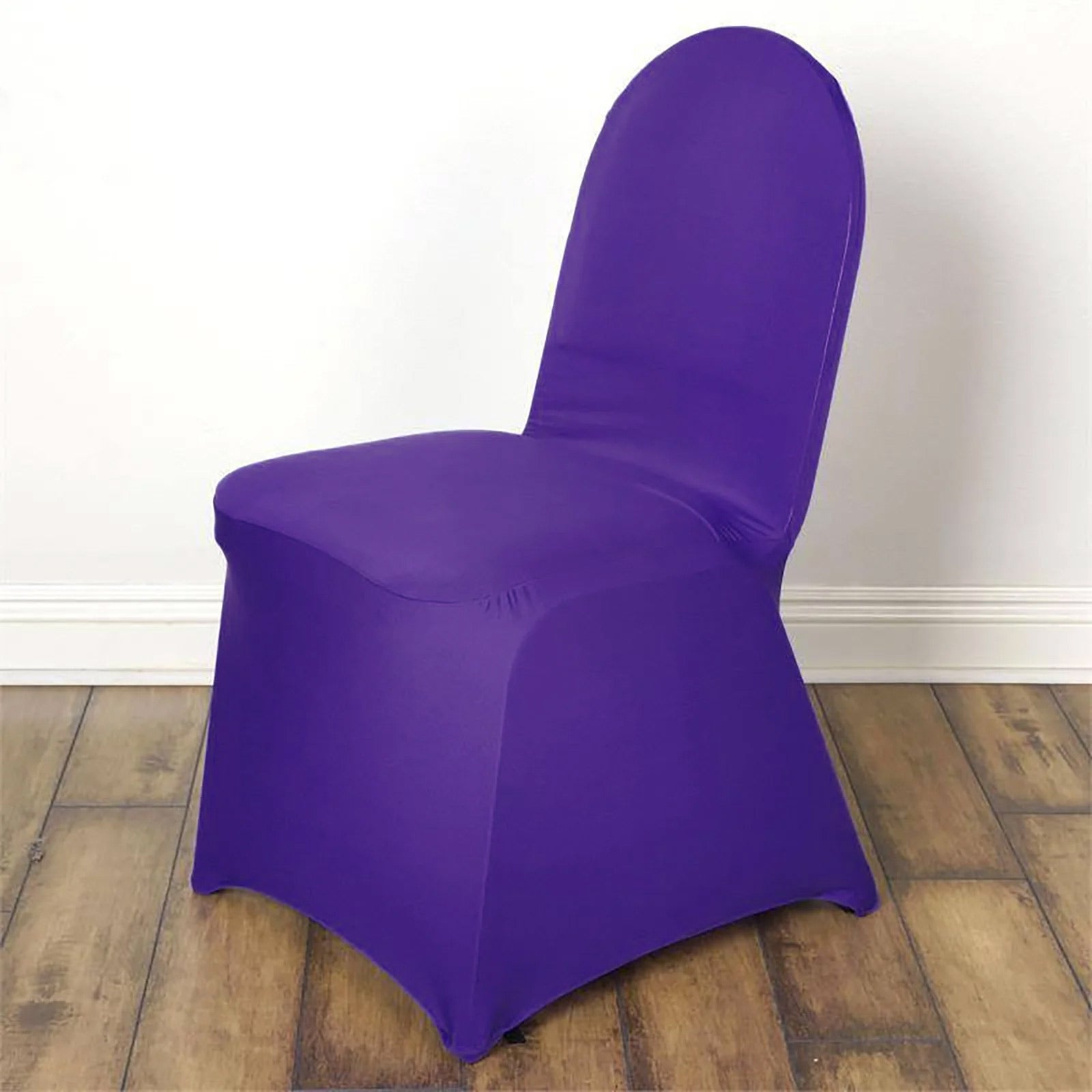 10-Pack Purple Spandex Banquet Chair Covers - Durable, Reusable & Stretchable