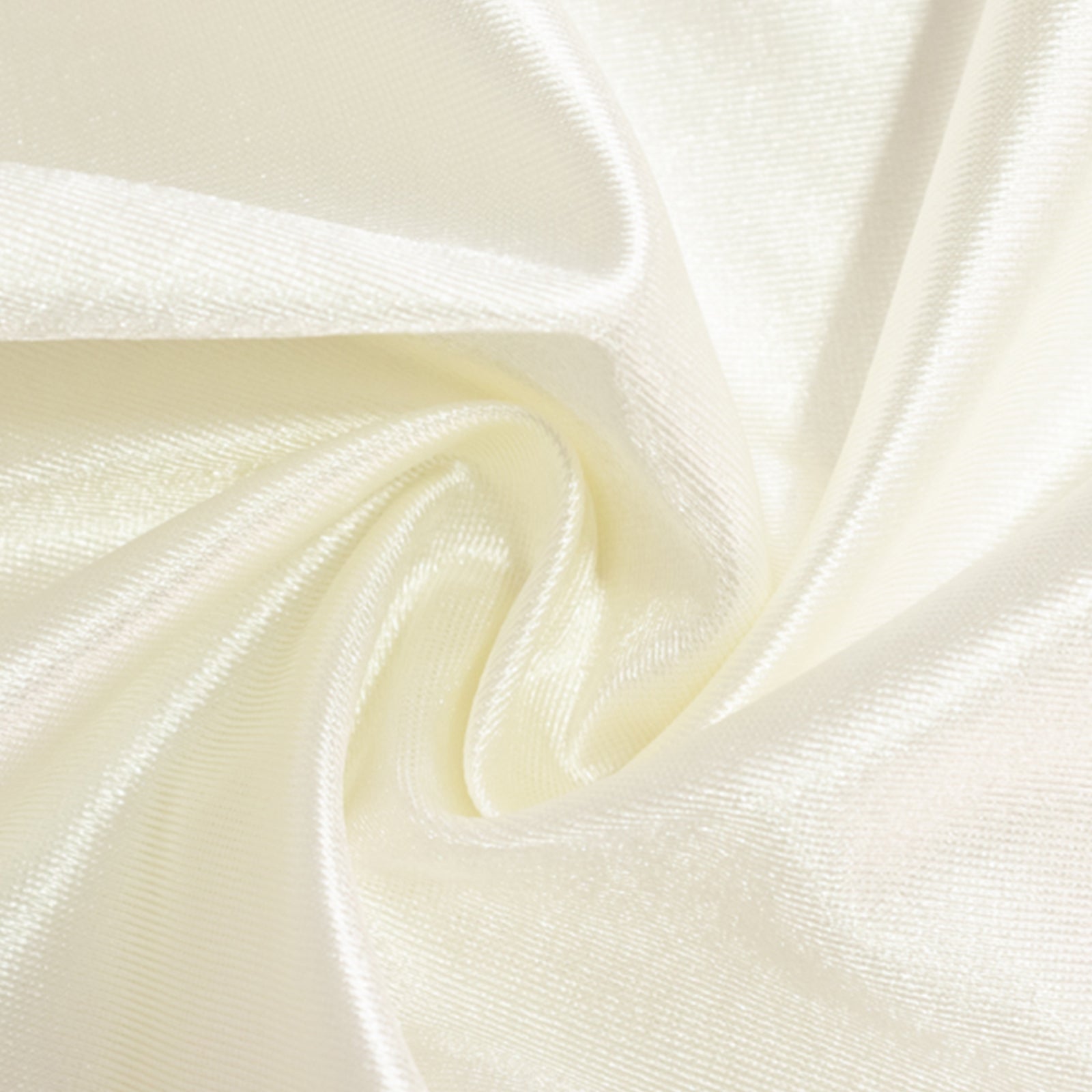 Wrinkle-Free & Stain-Resistant Shimmer Pearl White 70x70 Premium Scuba Square Table Overlay for Weddings and Parties
