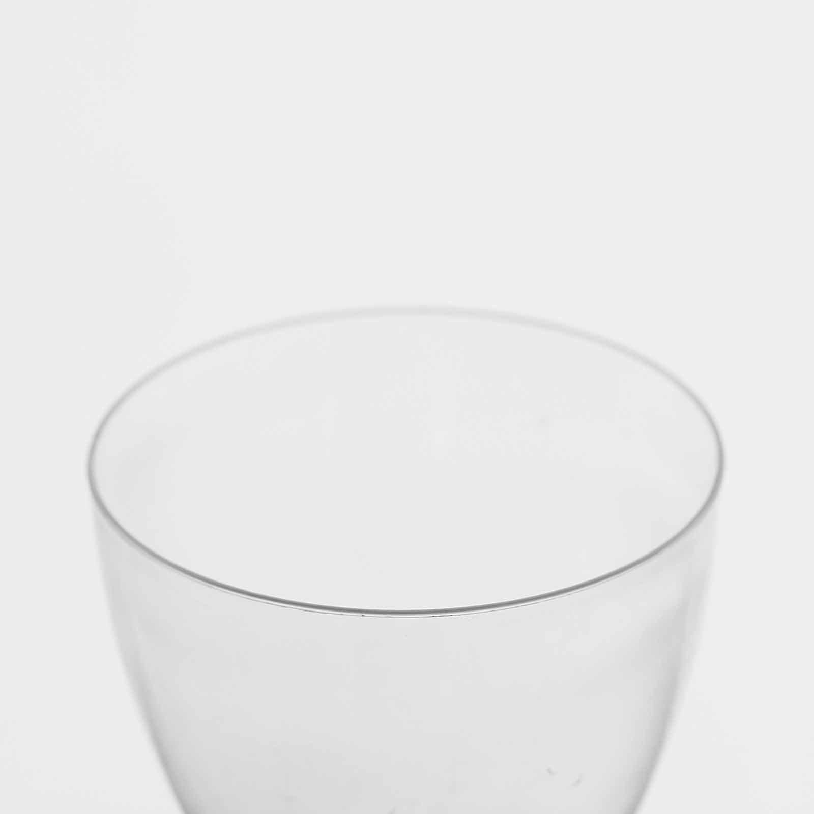 Hot Deal! 12-Pack 6oz Clear Plastic Disposable Wine Glasses with Short Hollow Stem