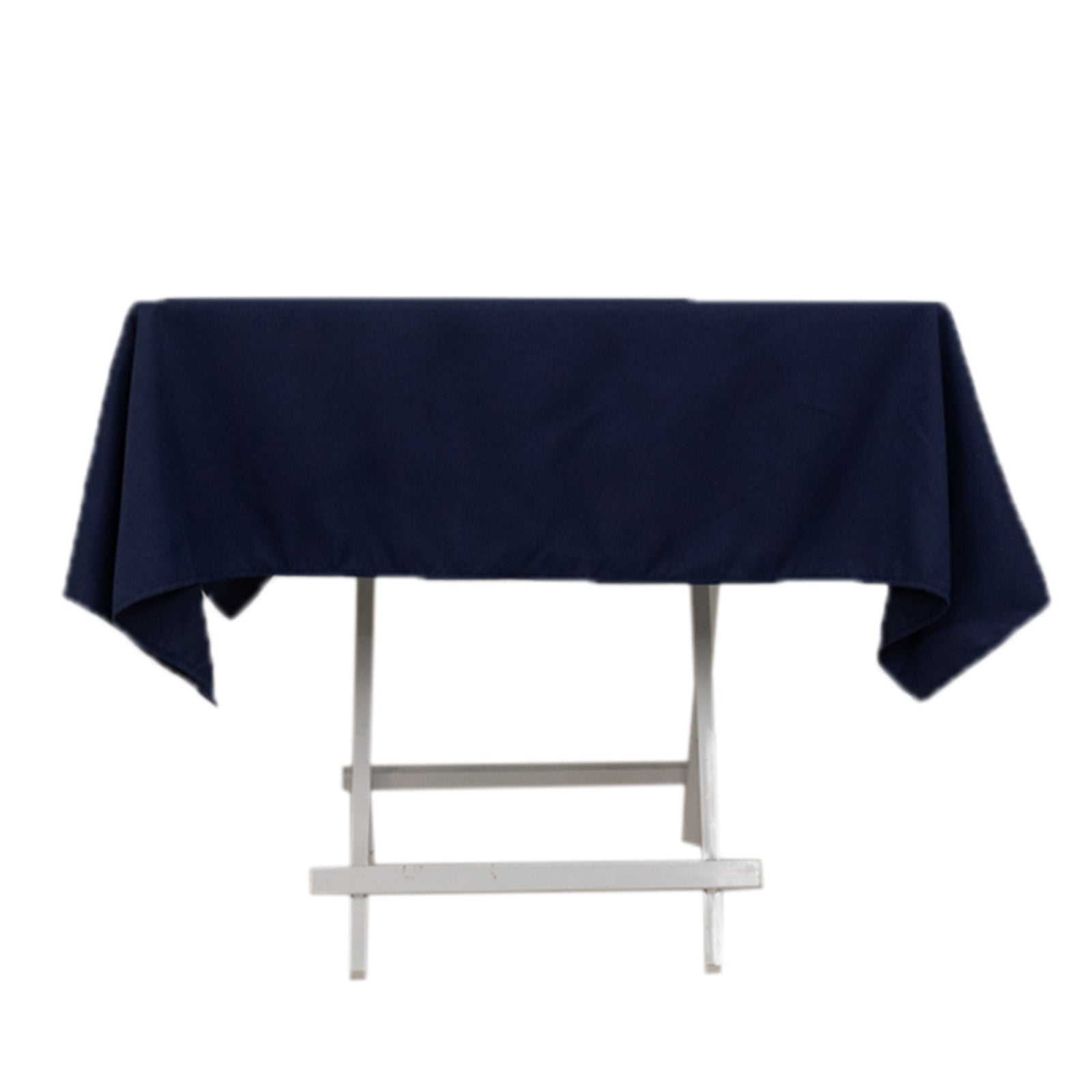 Hot Deal! Wrinkle-Resistant Navy Blue Cotton Blend 54x54 Square Tablecloth for Various Occasions