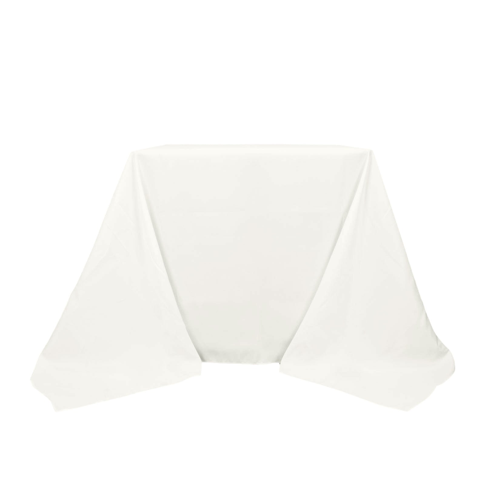 Hot Sale! 90x90 Ivory 220GSM Wrinkle-Resistant Premium Polyester Square Table Cover