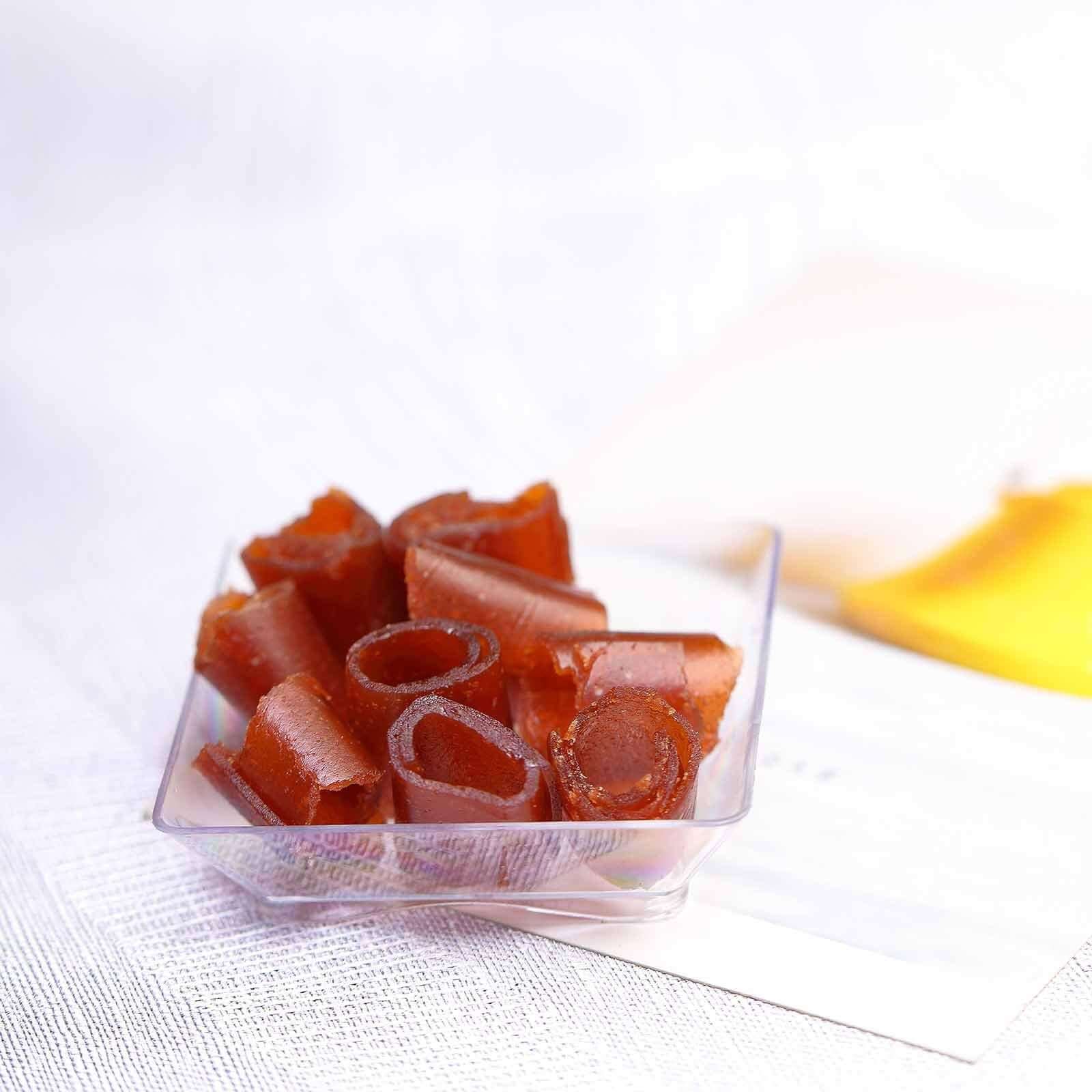 50-Pack Clear Plastic Disposable Appetizer Plates with Modern Square Design