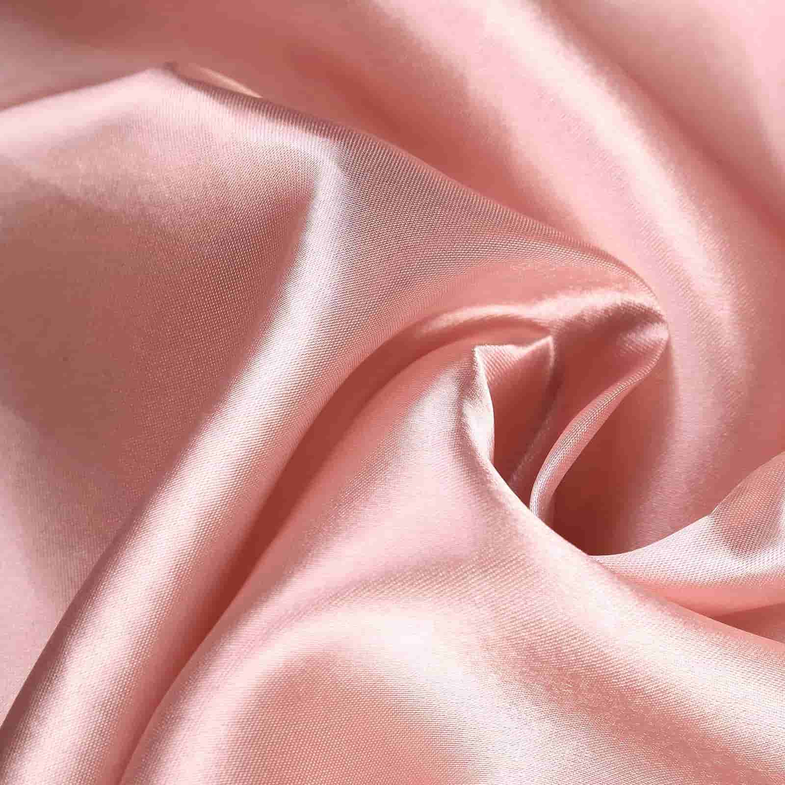 Luxurious 108-Inch Round Dusty Rose Satin Tablecloth with Smooth Finish