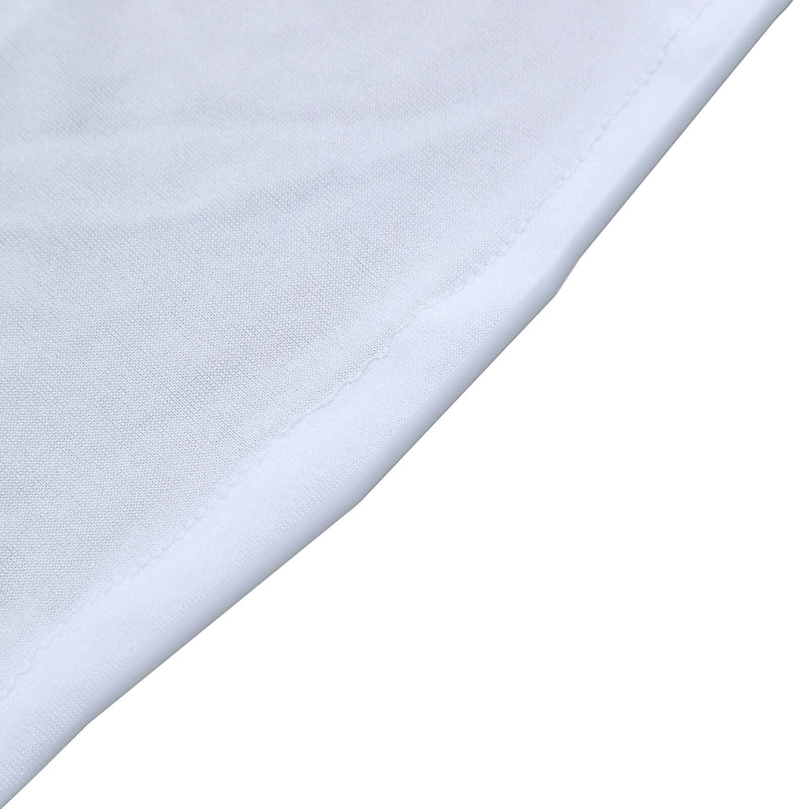 White Ruched Pleated Heavy - Duty Spandex Stretch Cover for 32