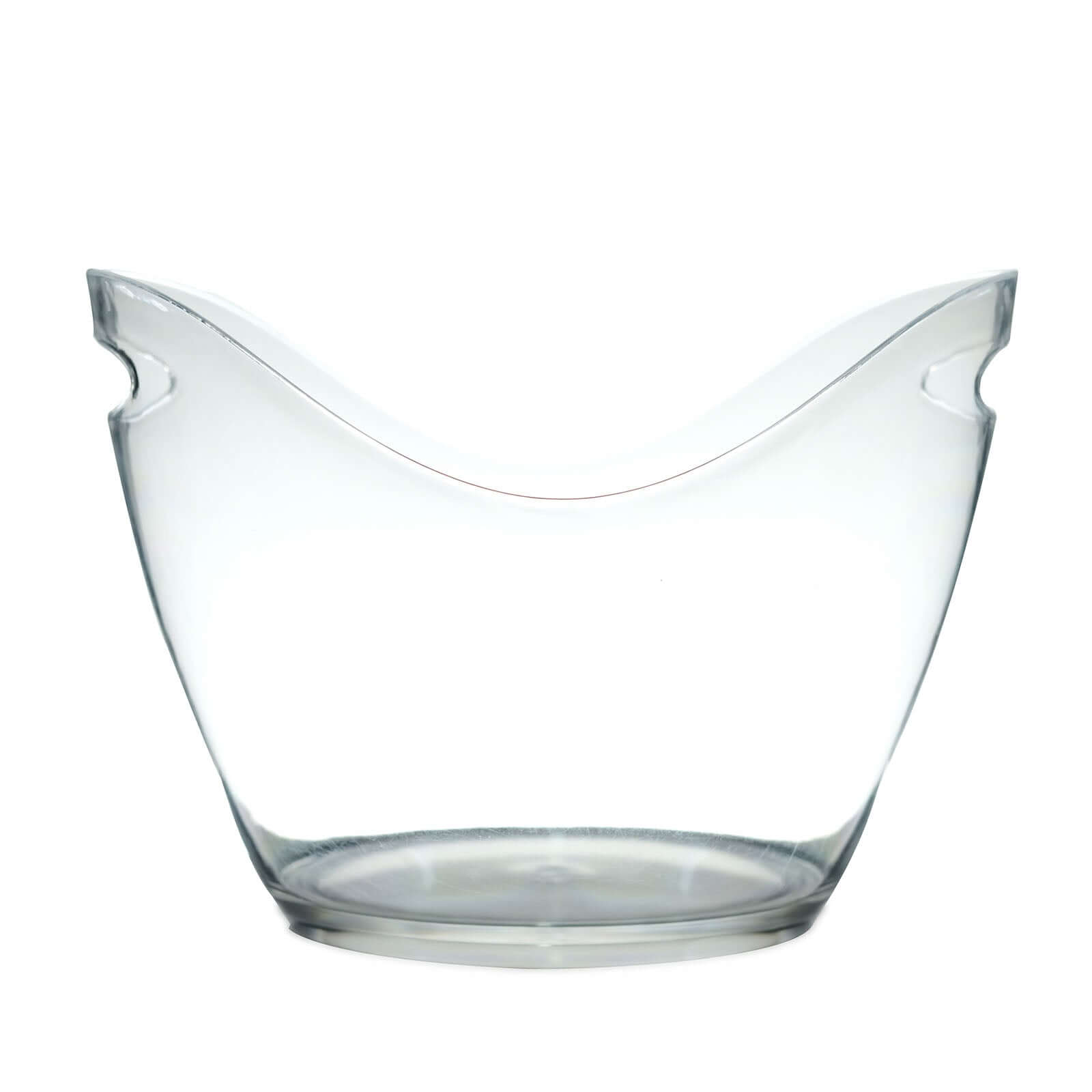 Large Capacity Clear Plastic Boat-Shaped Ice & Drinks Bucket for Indoor/Outdoor Parties