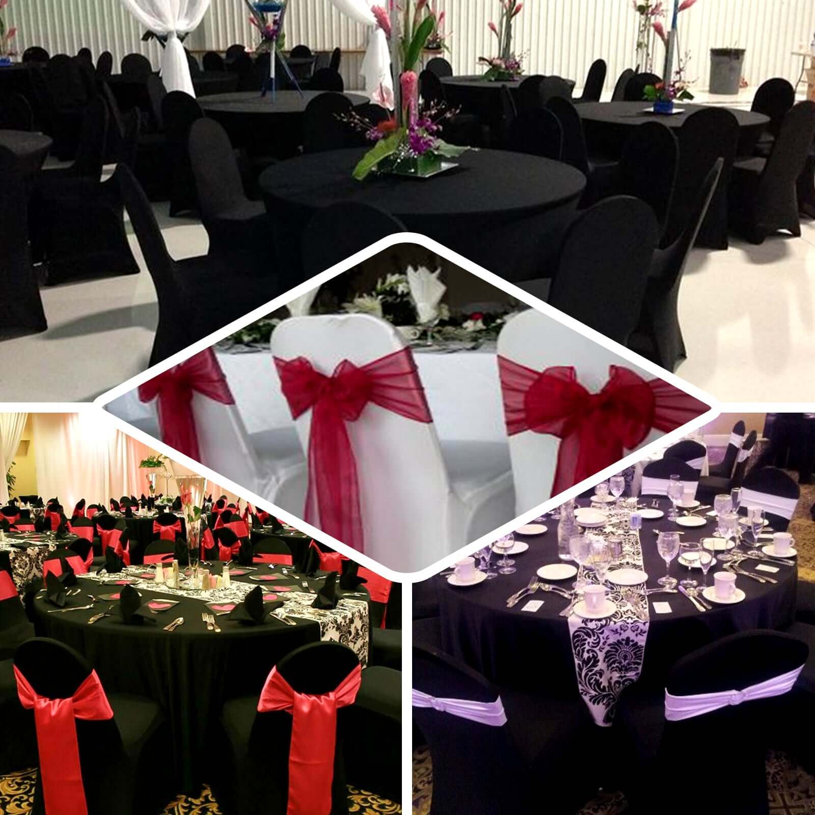 Hot Deal! Navy Blue Premium 220GSM Spandex Stretch Chair Cover with Foot Pockets for Banquet Chairs
