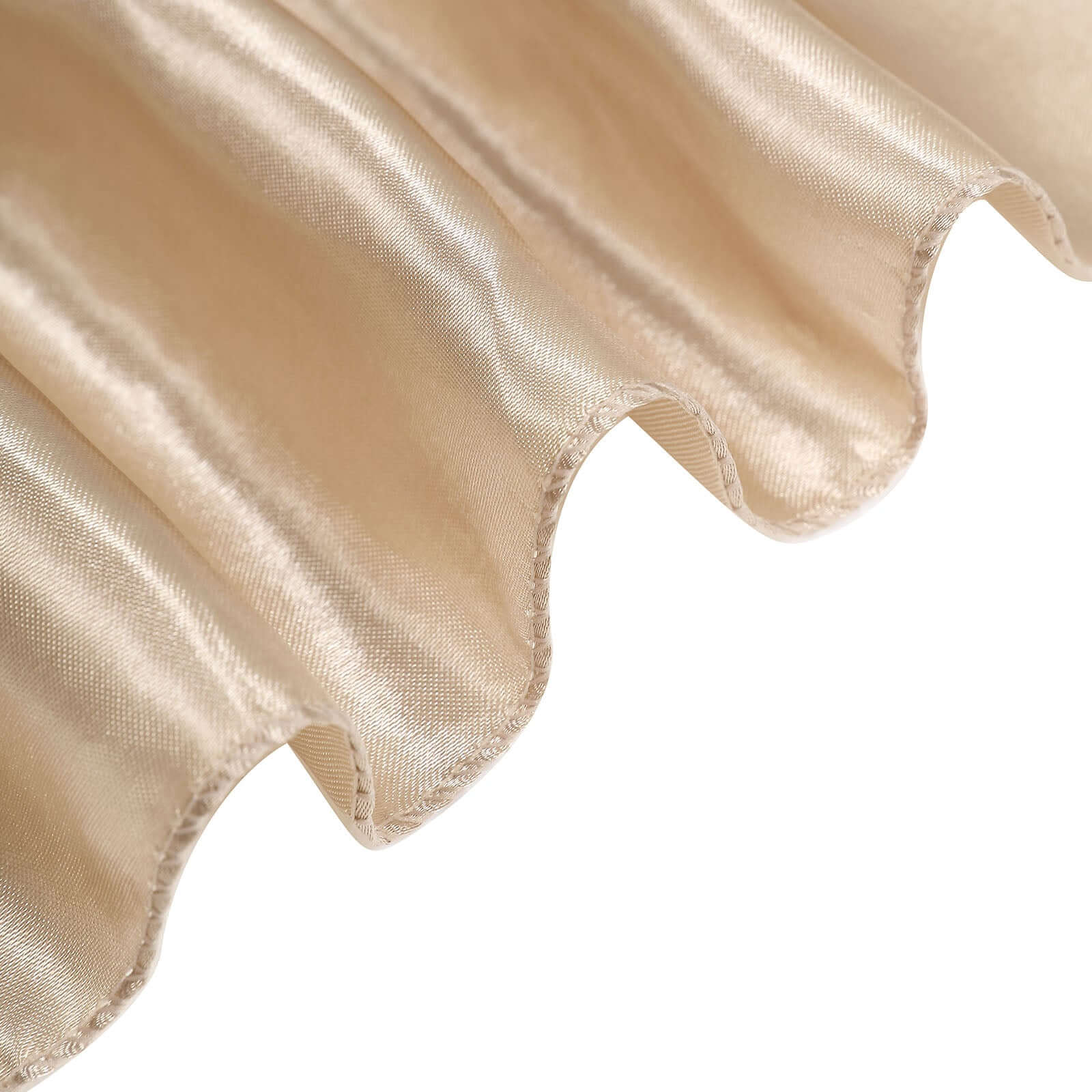5-Piece Nude Satin Chair Sashes - Durable, Shiny Finish 6x106