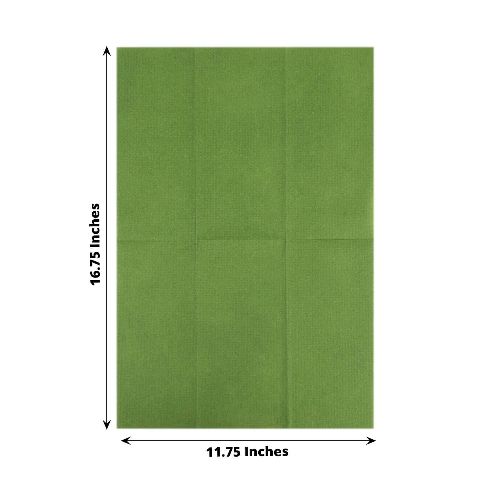 20-Pack Disposable Olive Green Airlaid Guest Towels - Linen-Like, Highly Absorbent Napkins