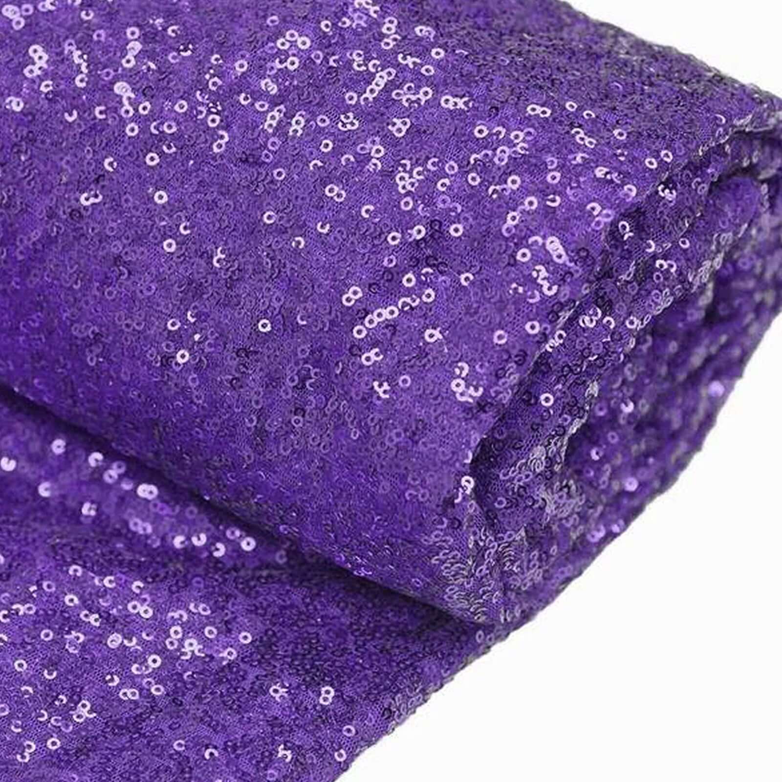 Sparkly Purple Sequin Fabric Roll - 54