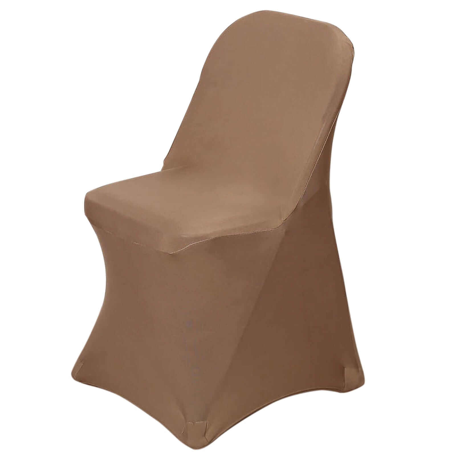 Reusable & Wrinkle-Resistant Taupe Stretch Spandex Slipcover for Folding Chairs