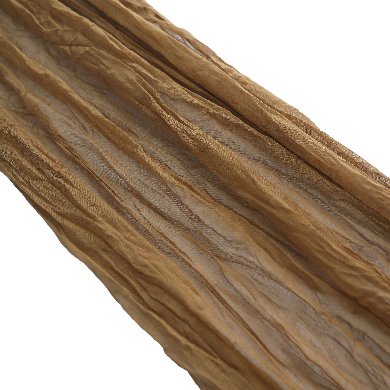 Exclusive 10ft Taupe Gauze Cheesecloth Table Runner - Rustic Boho Charm