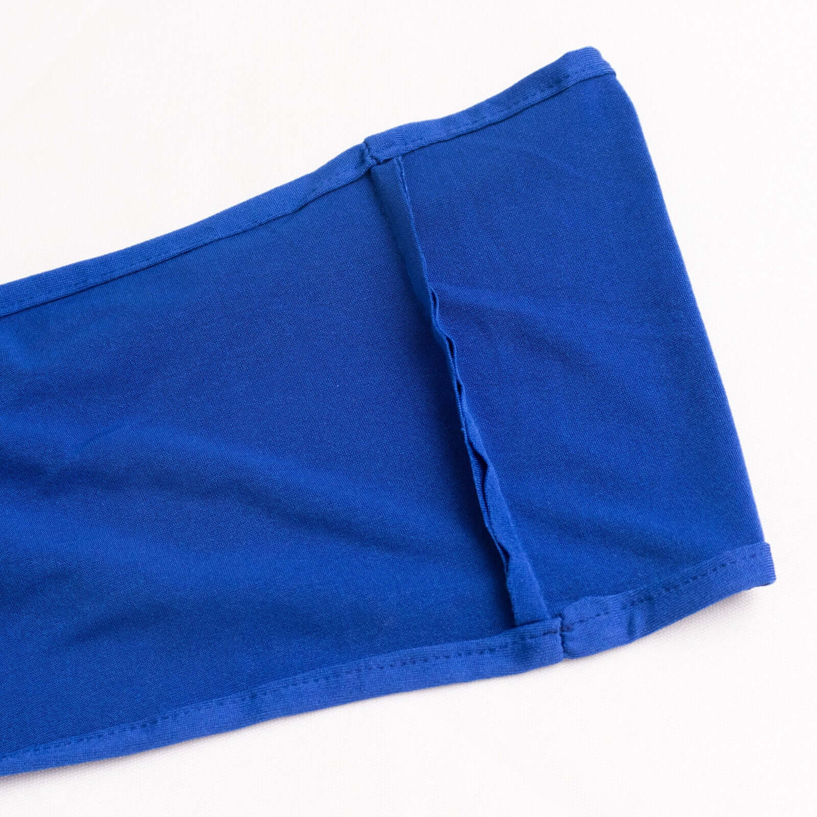 Royal Blue Spandex Chair Sashes with Gold Rhinestone Buckles - 5 Pack, Reusable & Four-Way Stretch