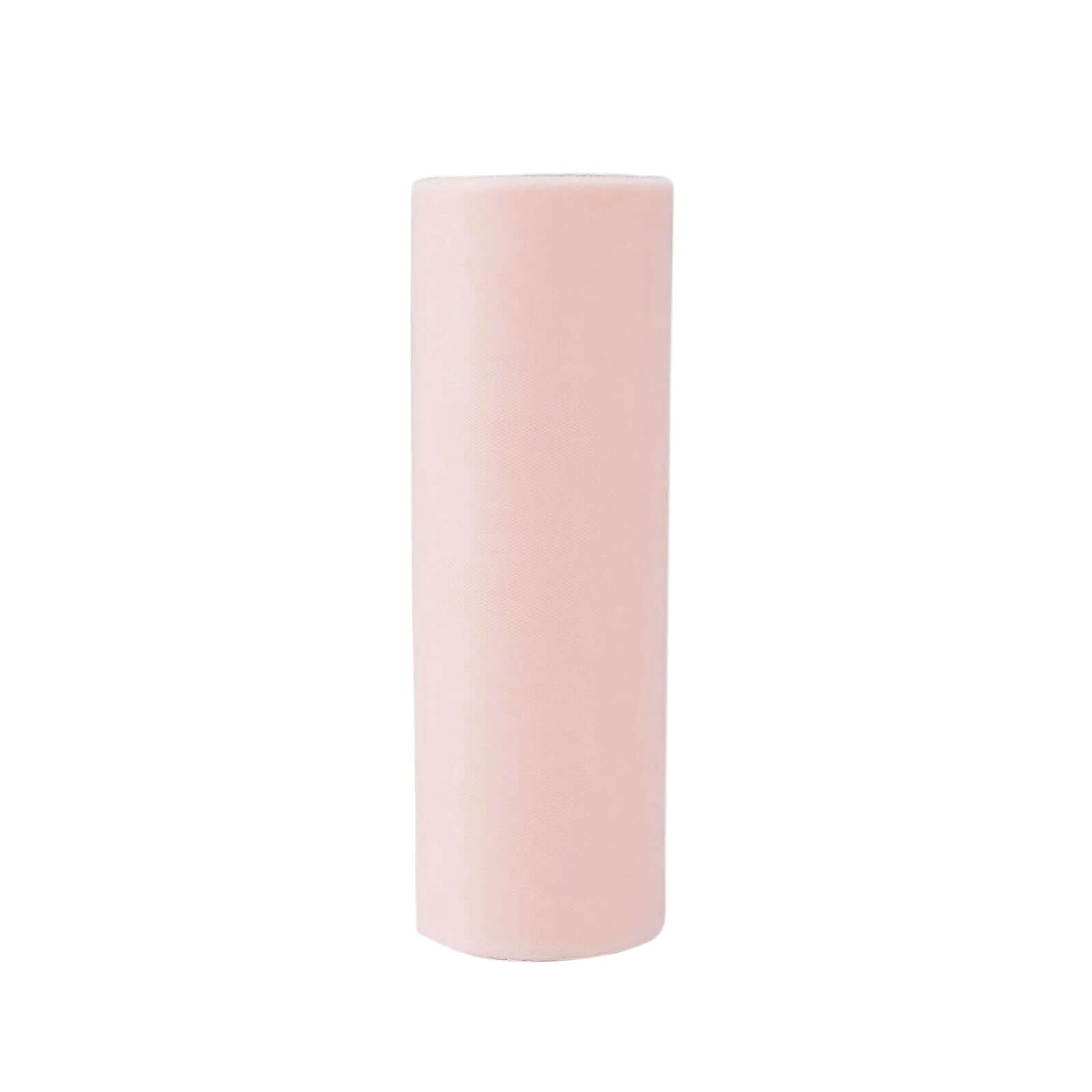 12-Inch Wide, 100-Yard Blush Tulle Fabric Bolt for Craft Projects