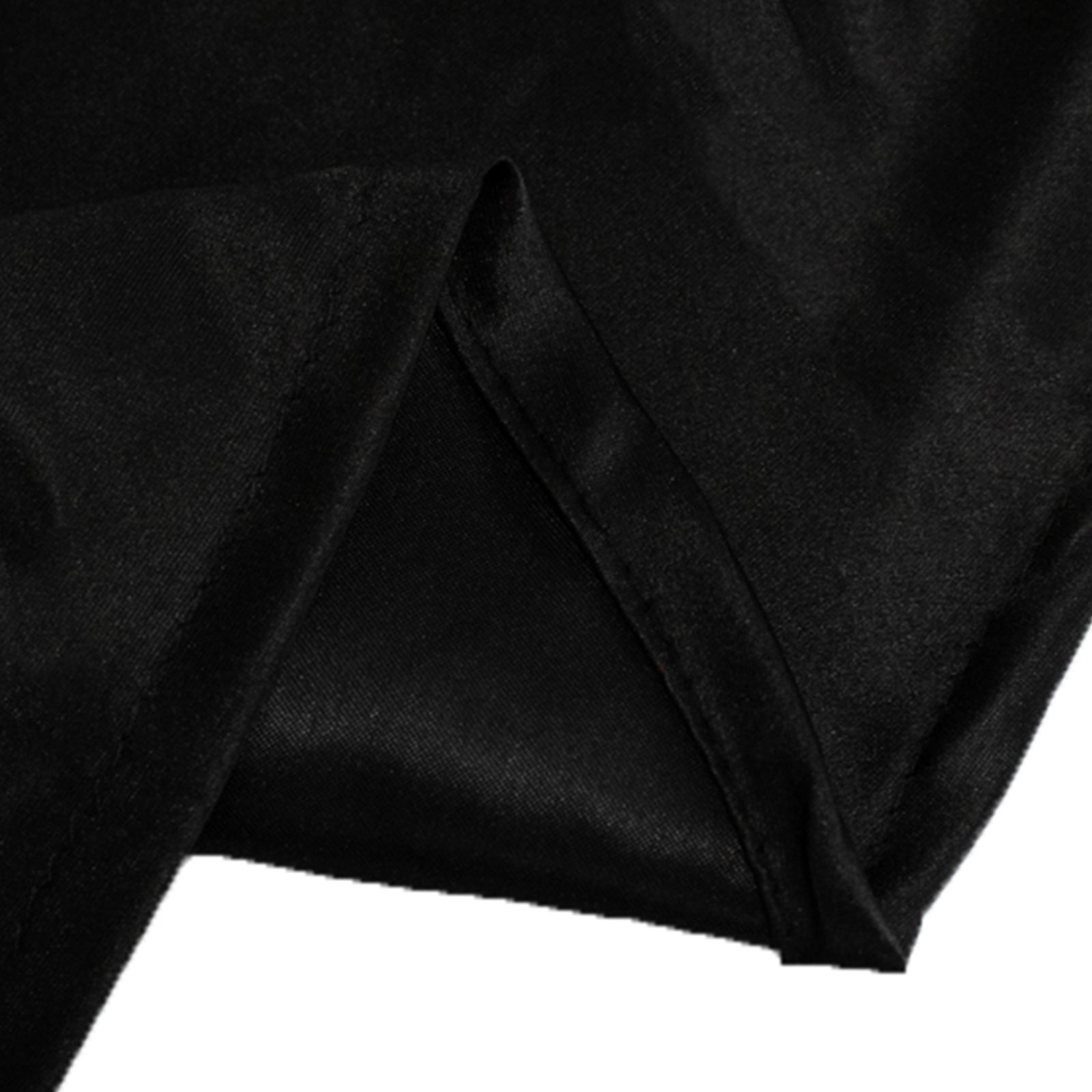 Exclusive Black Lamour Satin 120-Inch Round Tablecloth for Upscale Gatherings