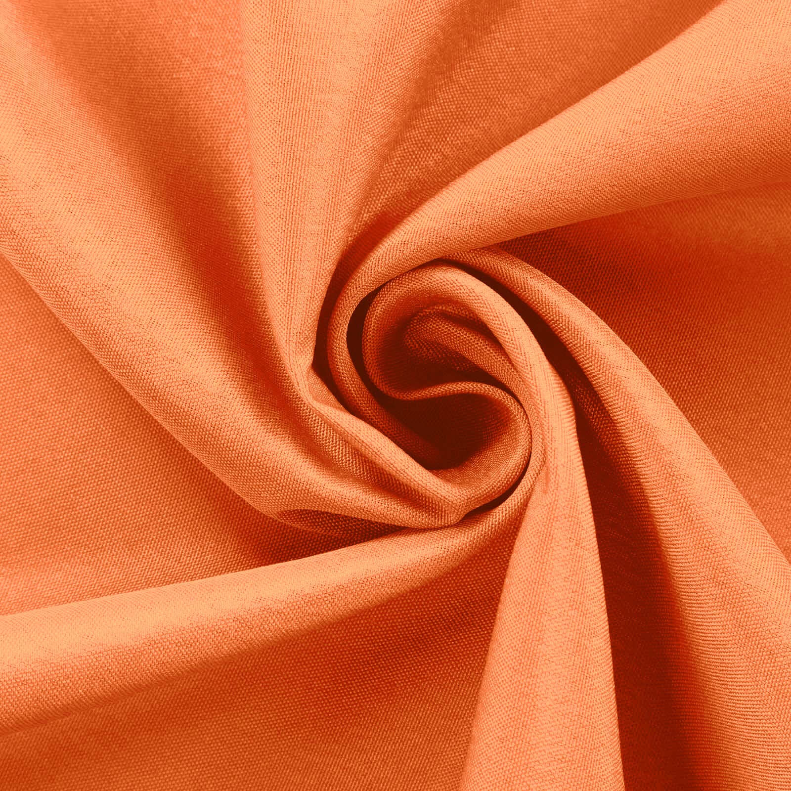 Hot Sale! 132-Inch Orange Seamless Polyester Round Tablecloth for Various Events