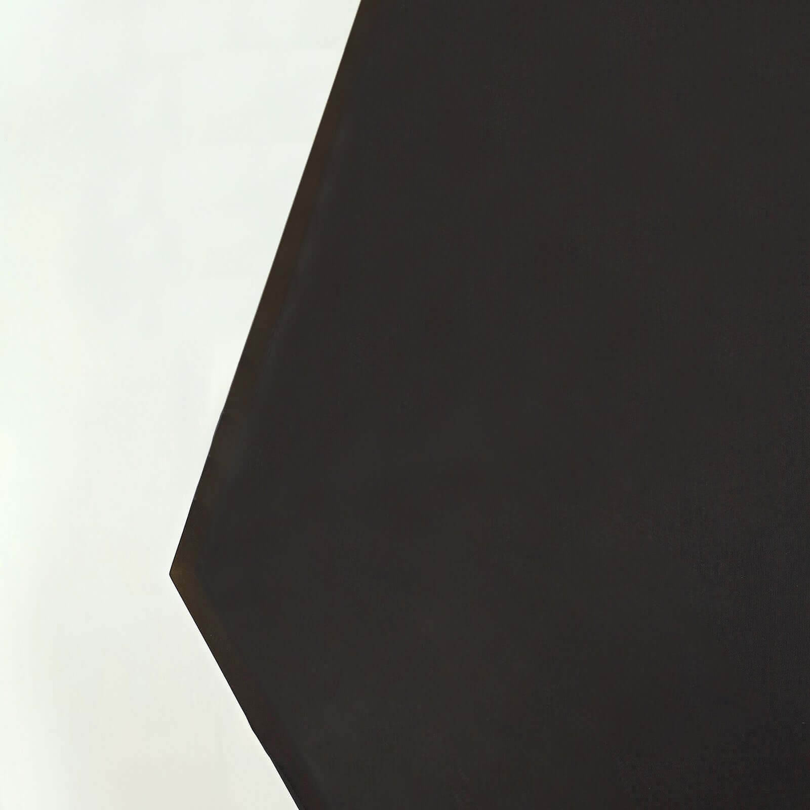 8ft x 7ft Double-Sided Black Spandex Snug-Fit Hexagon Wedding Arbor Backdrop Cover