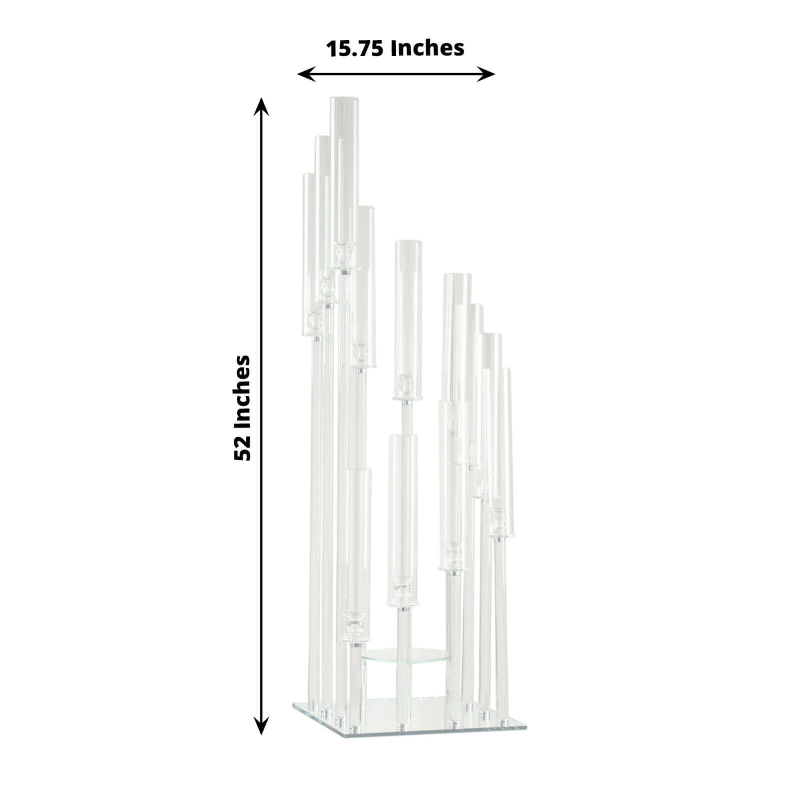 4.5ft Crystal Glass Cluster Candelabra Pedestal Stand - Ideal Table Centerpiece