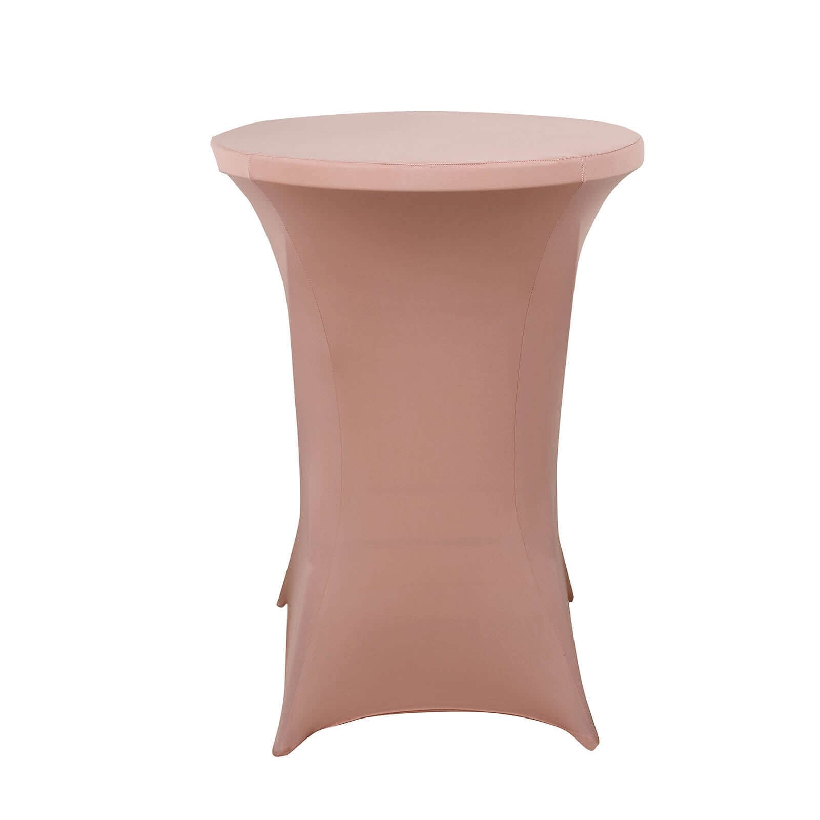Stretchable Dusty Rose Spandex Cocktail Table Cover for 24 - 32 Dia Tables