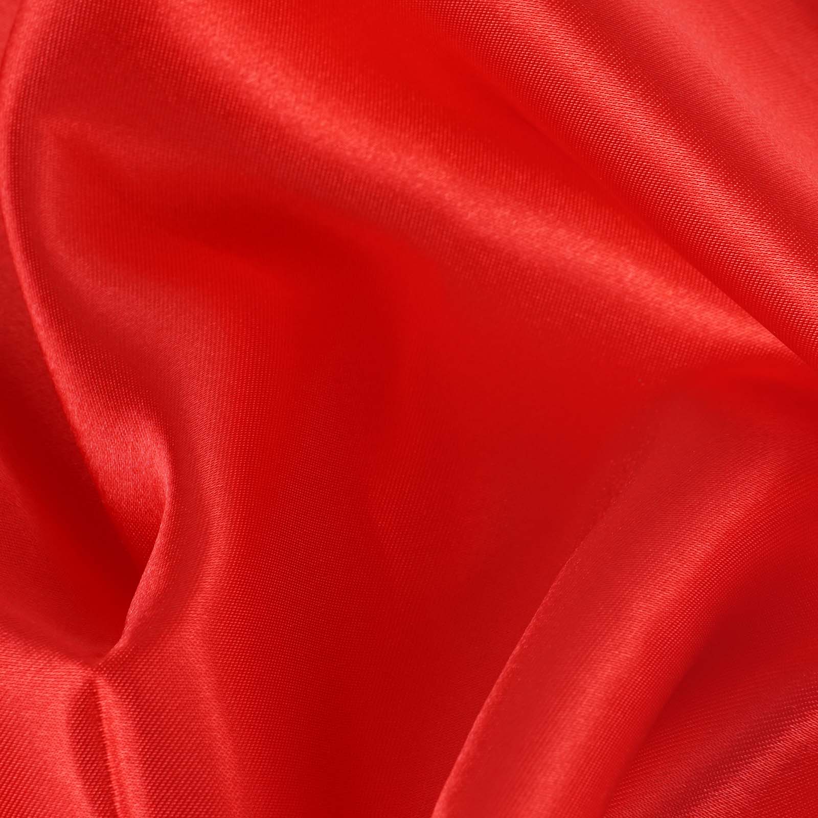 Wholesale Red Satin Fabric Bolt - 12 Feet Wide, 10 Yards Long for DIY Crafts