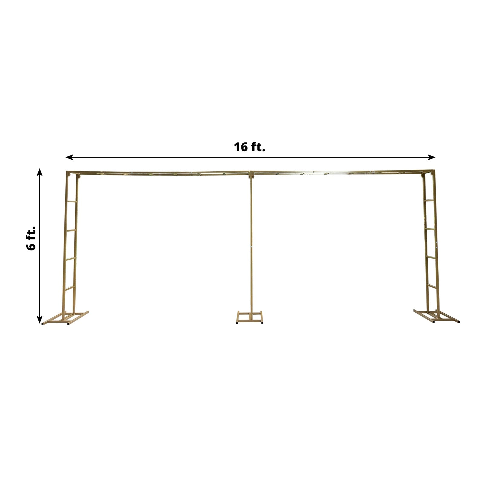 Get This Sturdy 6ft x 16ft Gold Freestanding Arbor for Floral Balloon Decor