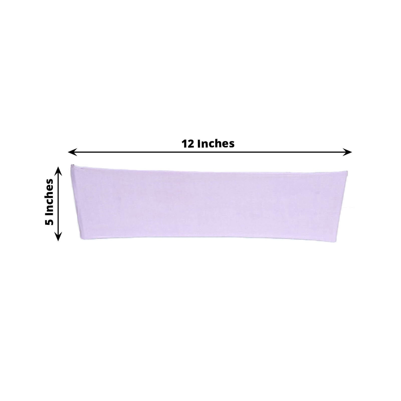 Special Offer! 5-Pack Stretchable Spandex Chair Sashes in Lavender Lilac, 5x12 for Weddings and Parties