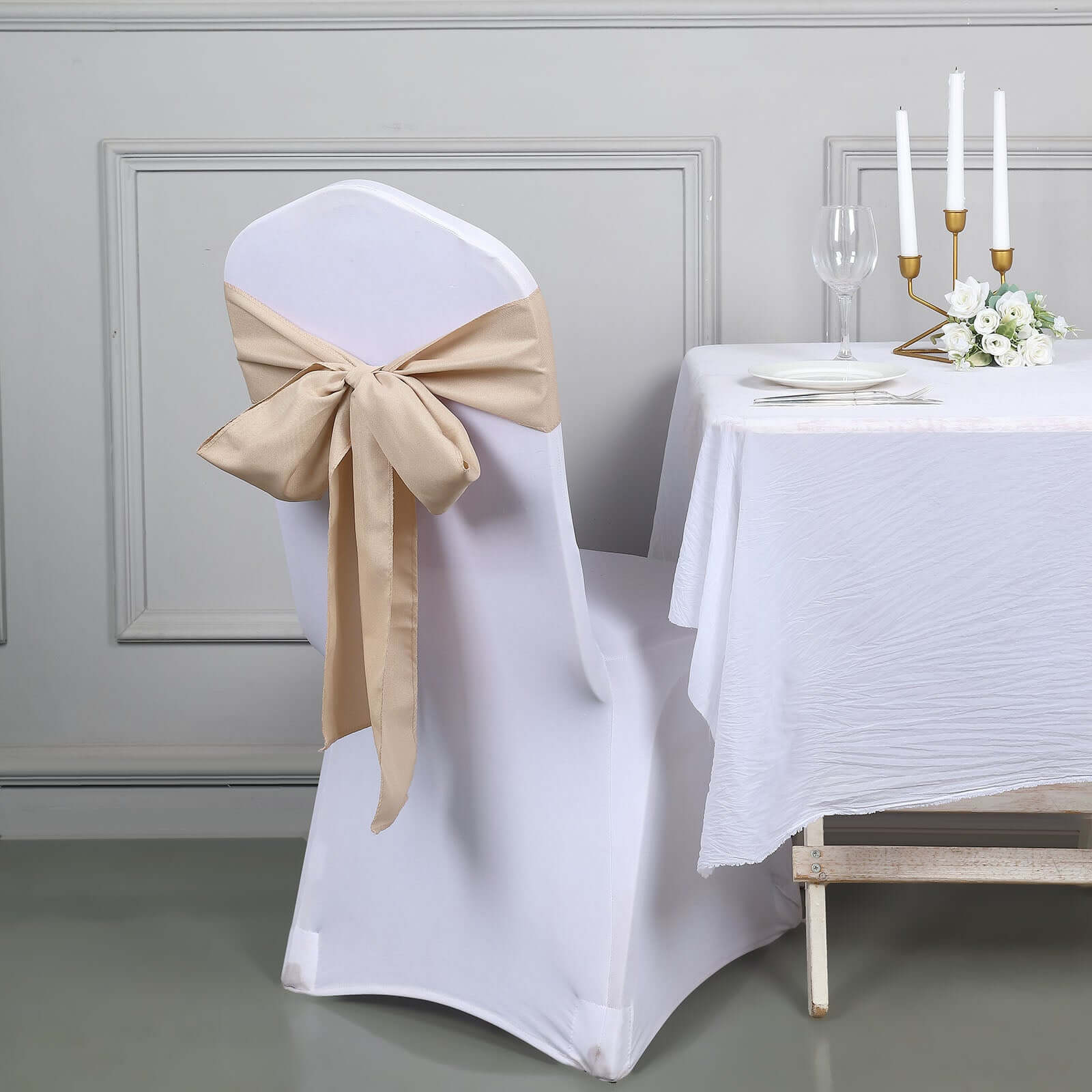 Hot Deal: 5-Pack Nude Polyester Chair Sashes 6x108