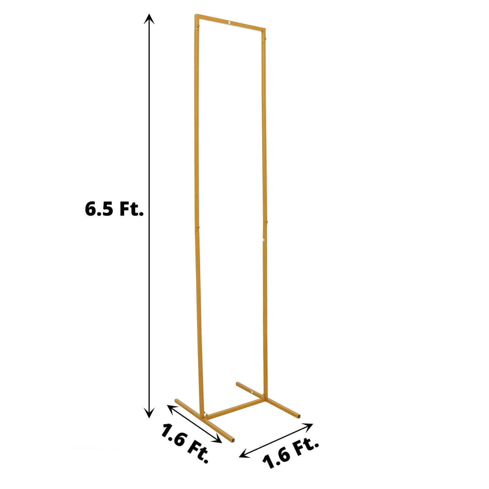 Hot Sale! 6.5ft Slim Gold Metal Rectangular Wedding Arch Backdrop Stand