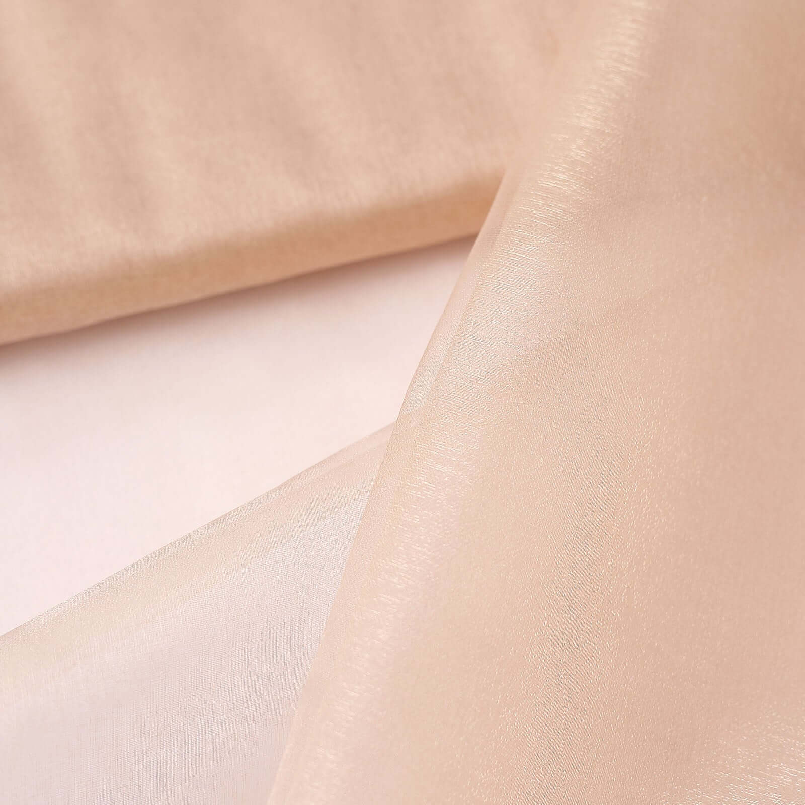 10yd Nude High-Quality Sheer Chiffon Fabric Bolt for DIY Drapery