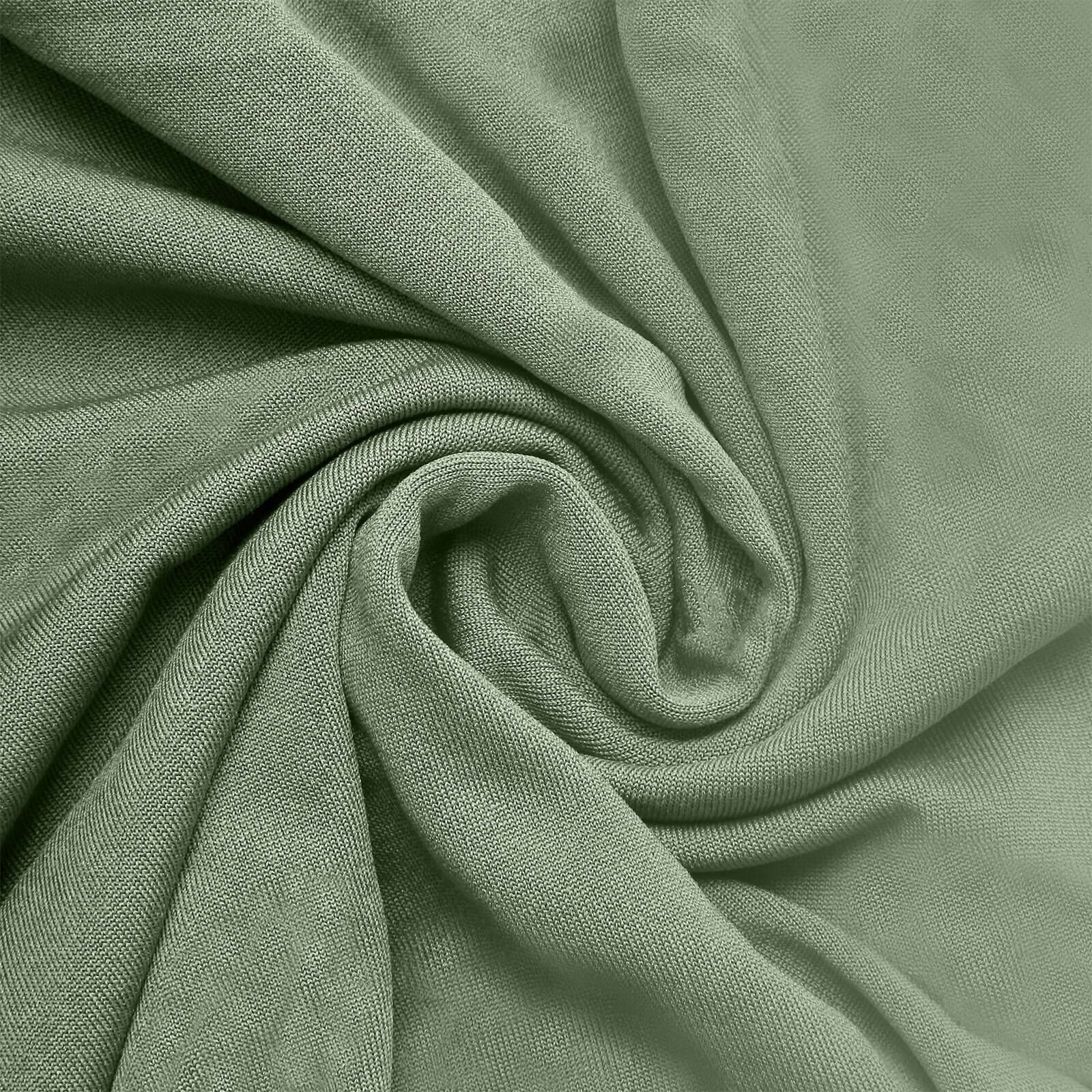 Hot! Set of 5 Stretchable Dusty Sage Green Spandex Pedestal Stand Covers, 160 GSM