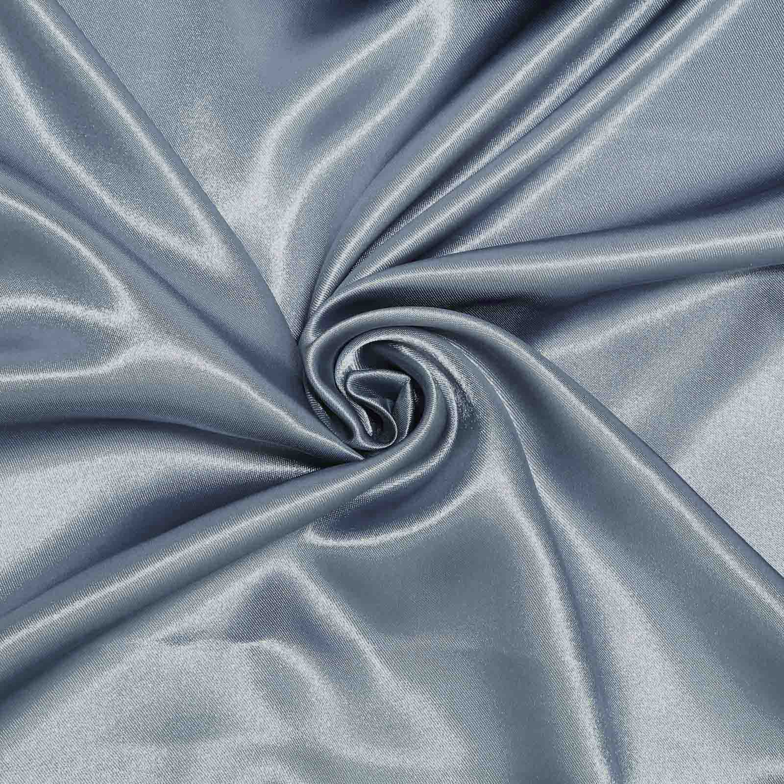 5-Pack Dusty Blue Satin Chair Sashes - Durable, Shiny Chair Bows, Great Deal